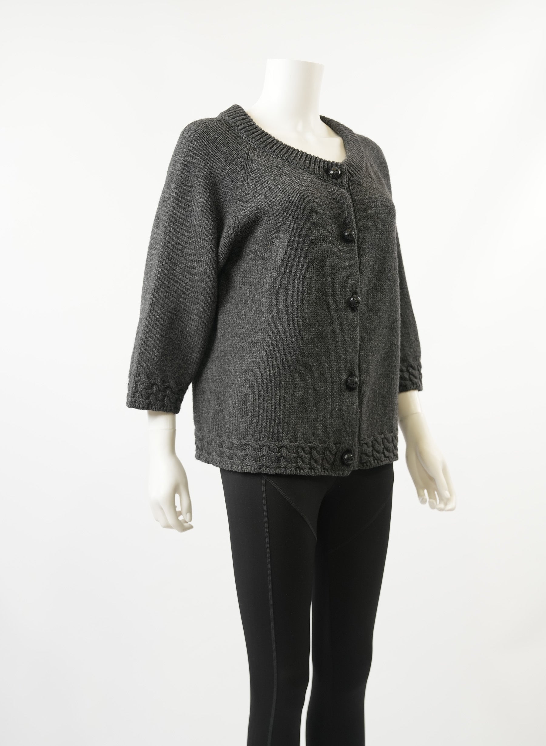 Prada Grey Cardigan Sweater