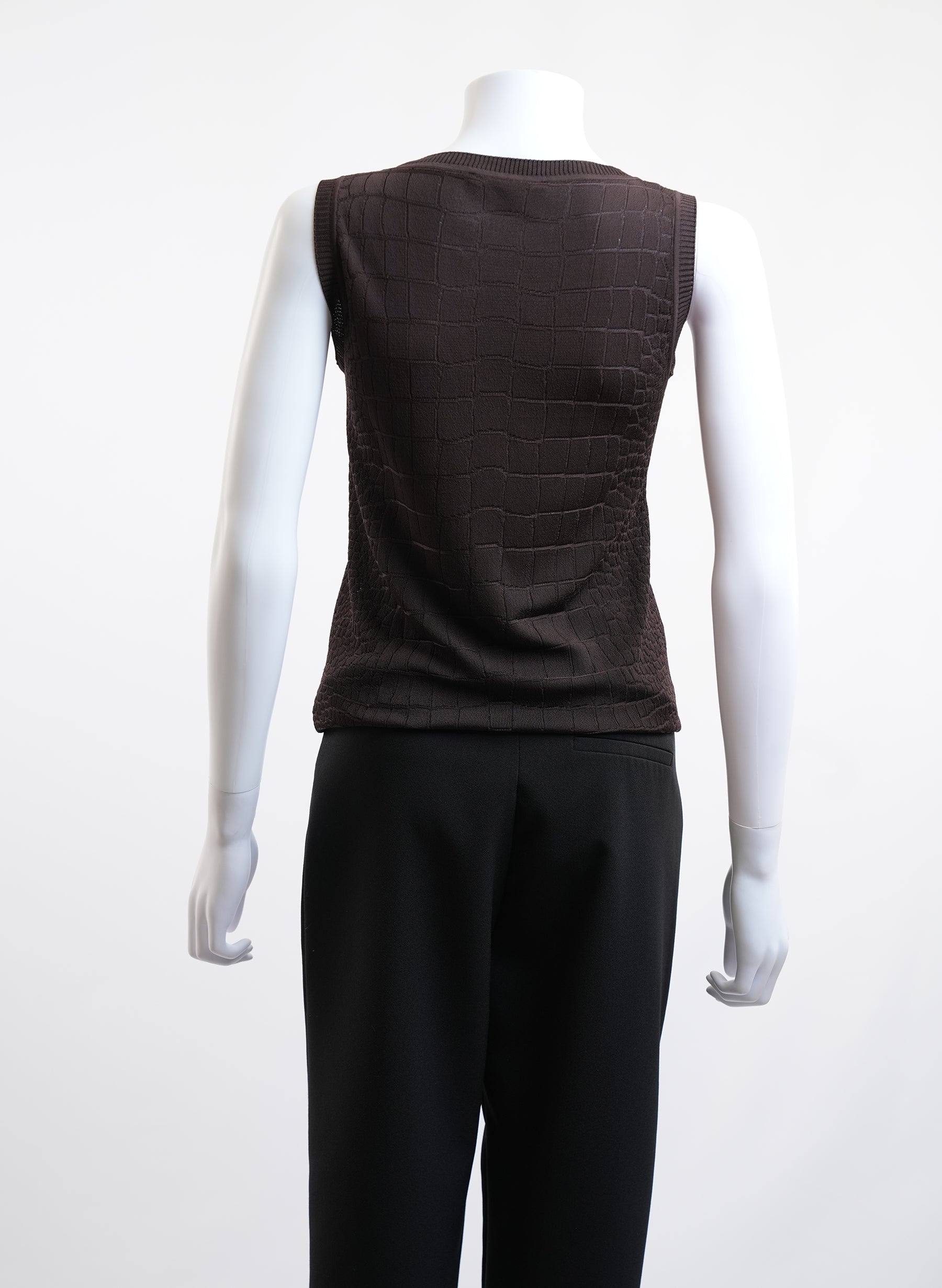 Gucci Brown Sleeveless Top