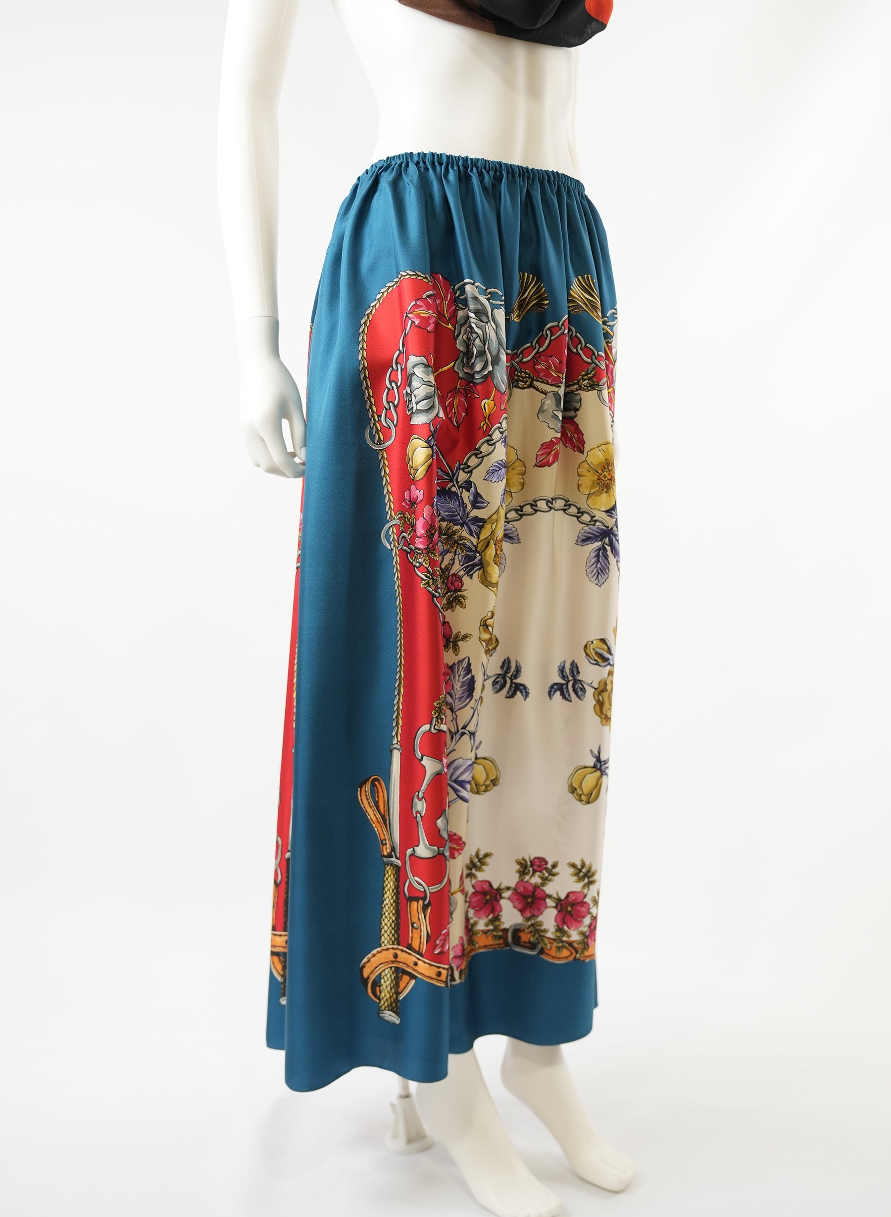 Gucci Floral Silk Maxi Skirt