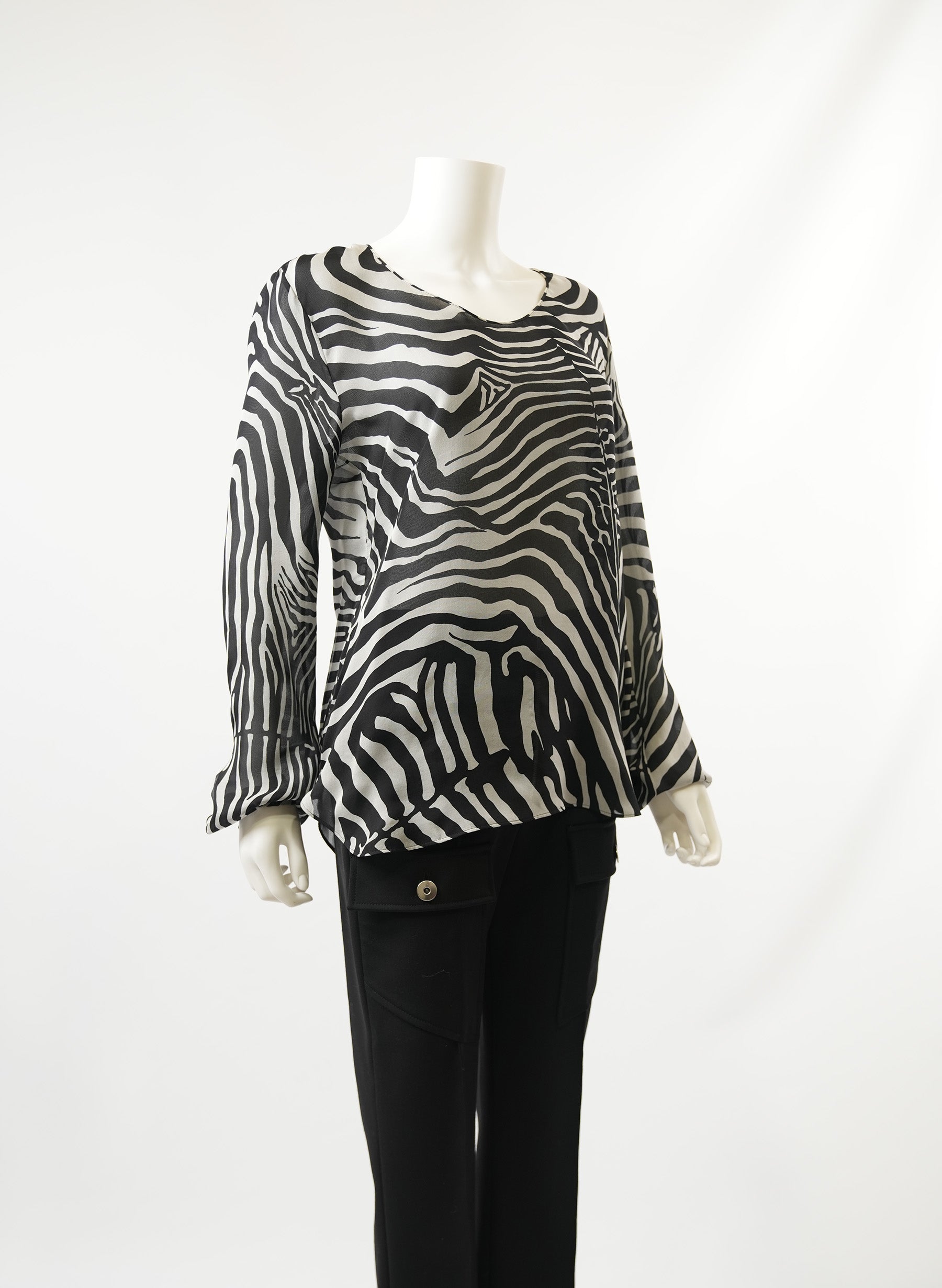 Tom Ford Via Laveggio Black and White Blouse