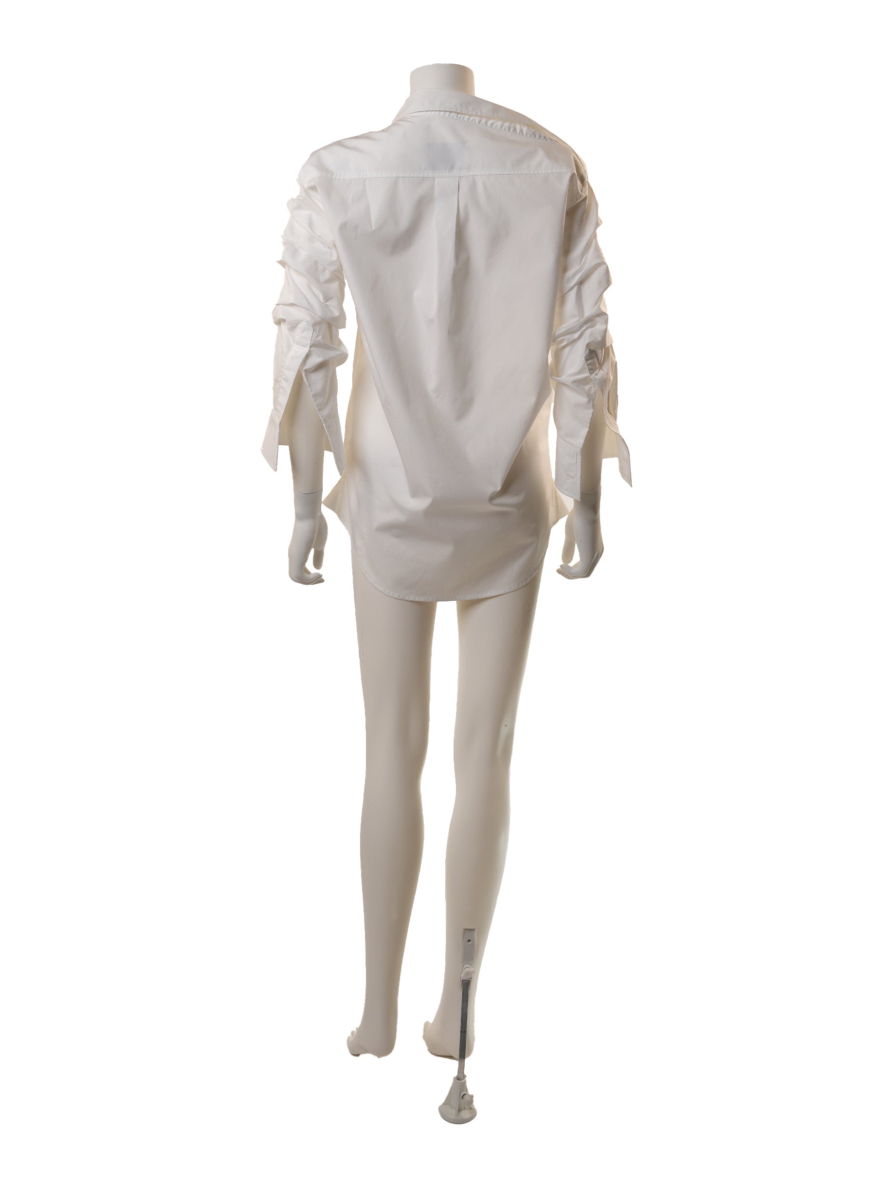 Johanna Ortiz Asymmetrical Collar Voltaire Poplin Shirt