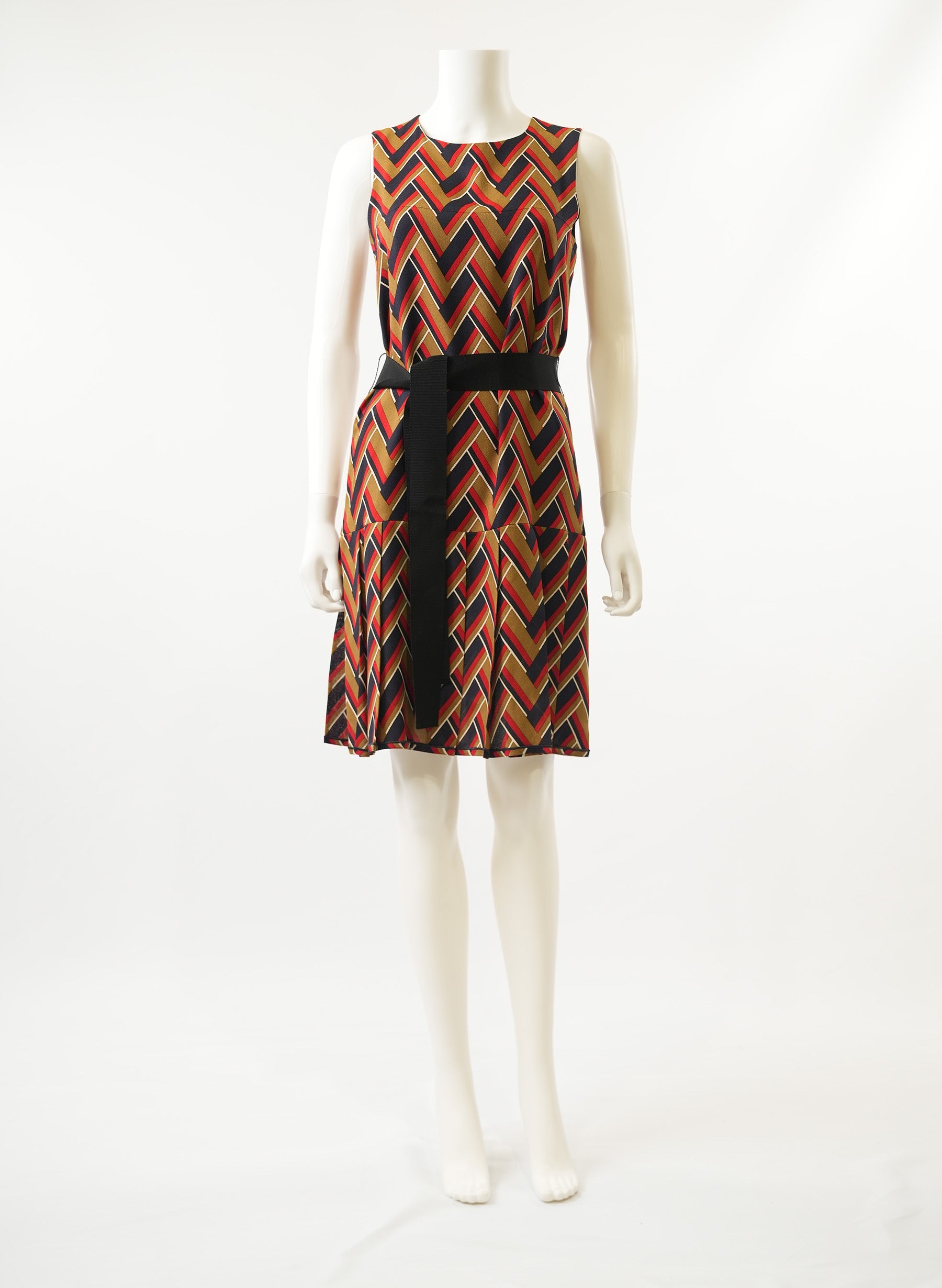 Gucci Chevron Pleated Dress