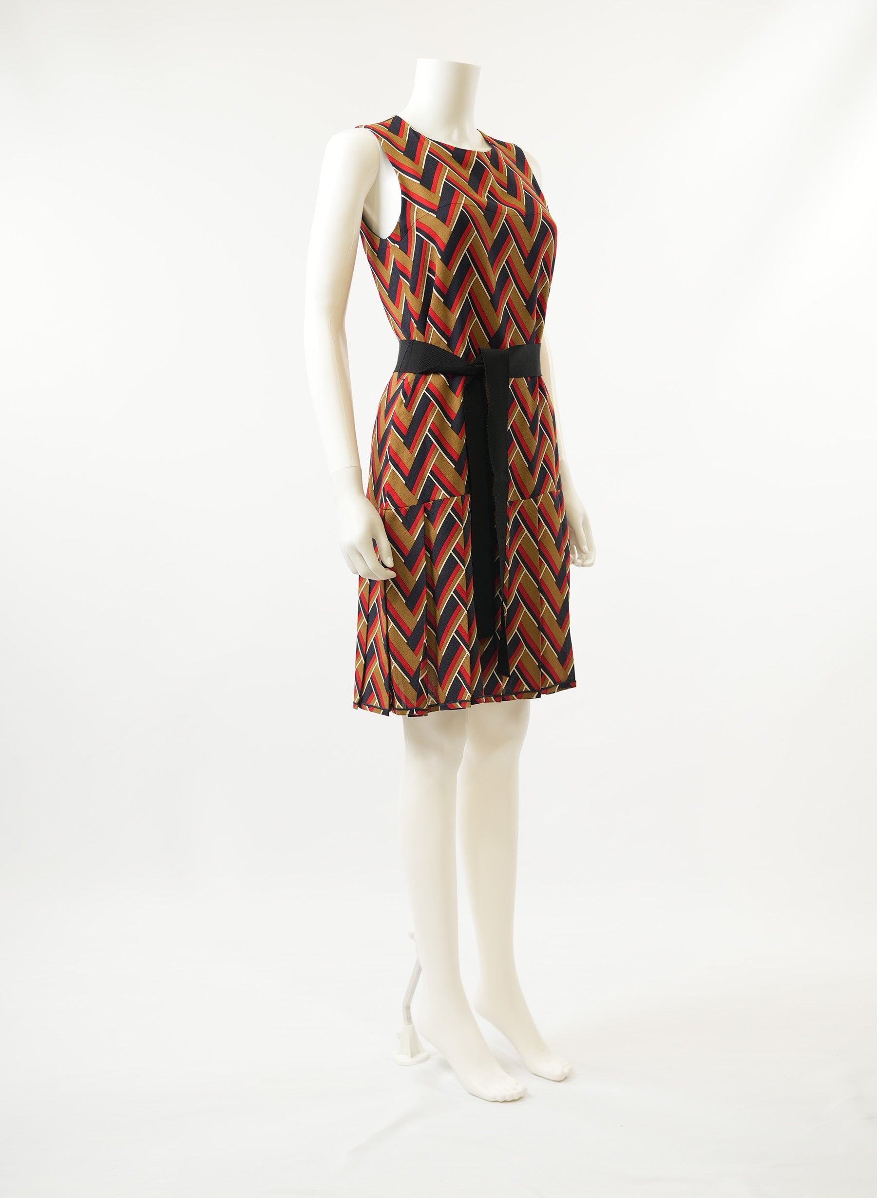 Gucci Chevron Pleated Dress