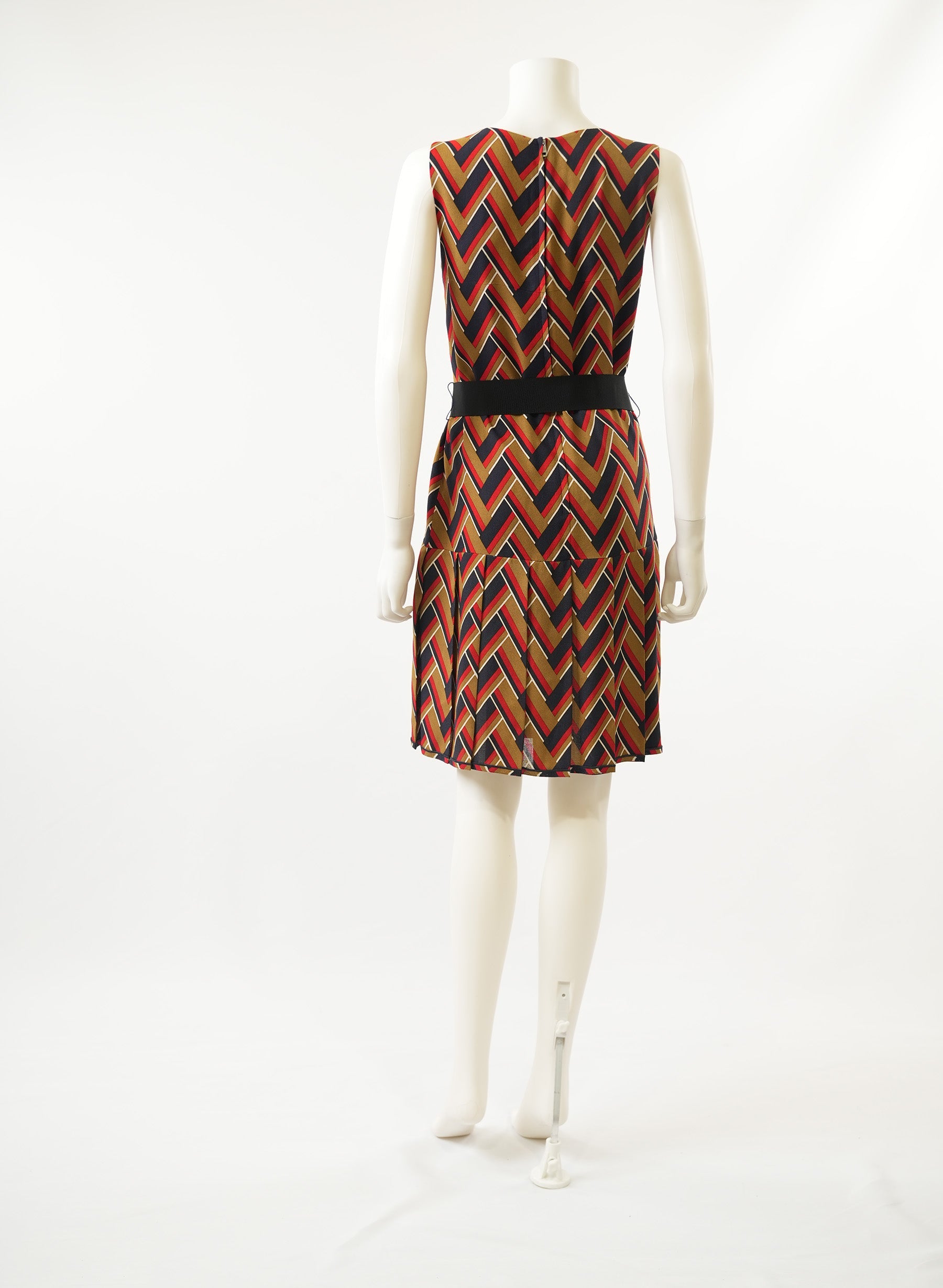 Gucci Chevron Pleated Dress