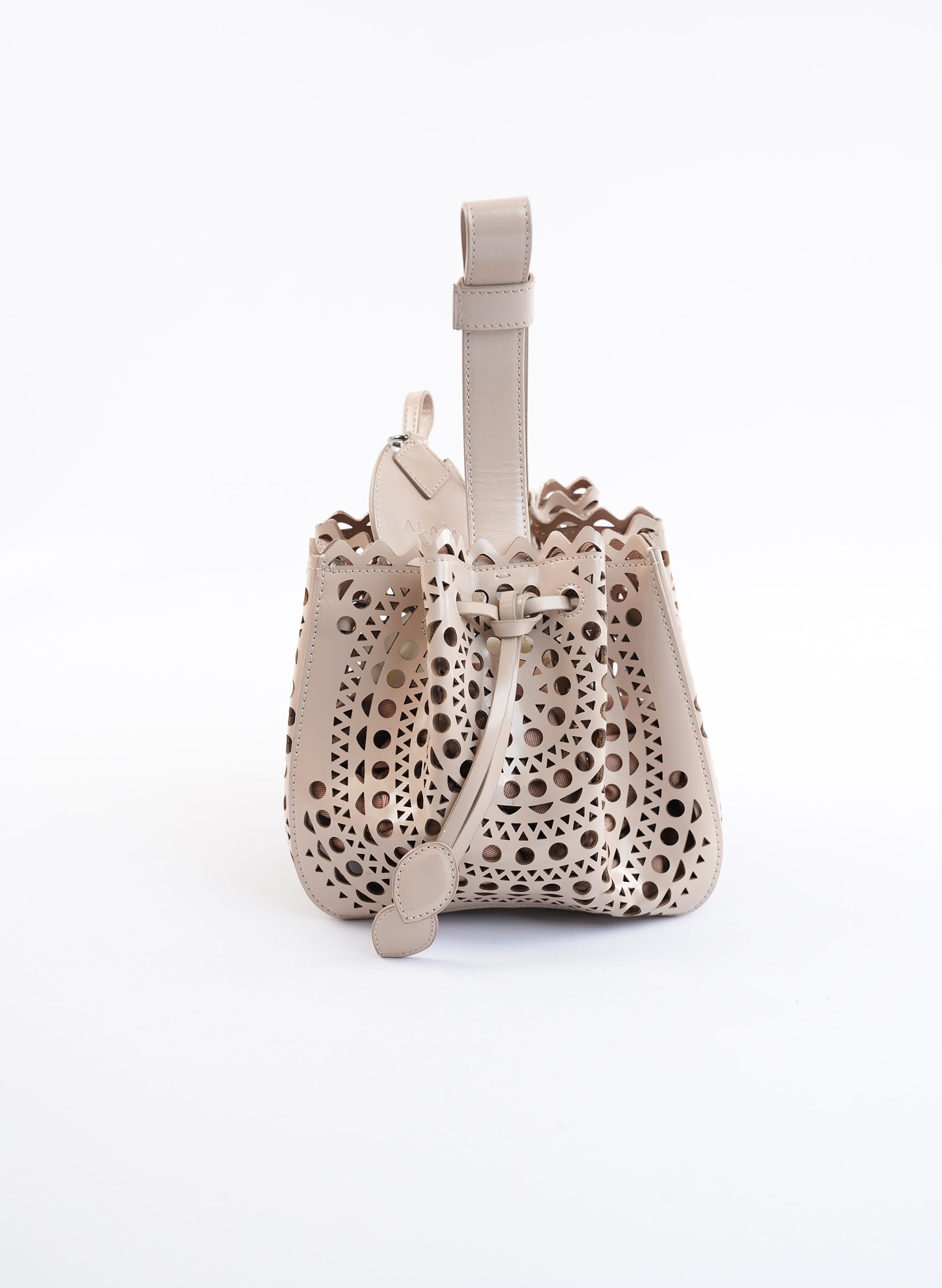 Alaia Beige Rose Marrie Top Handle Bag