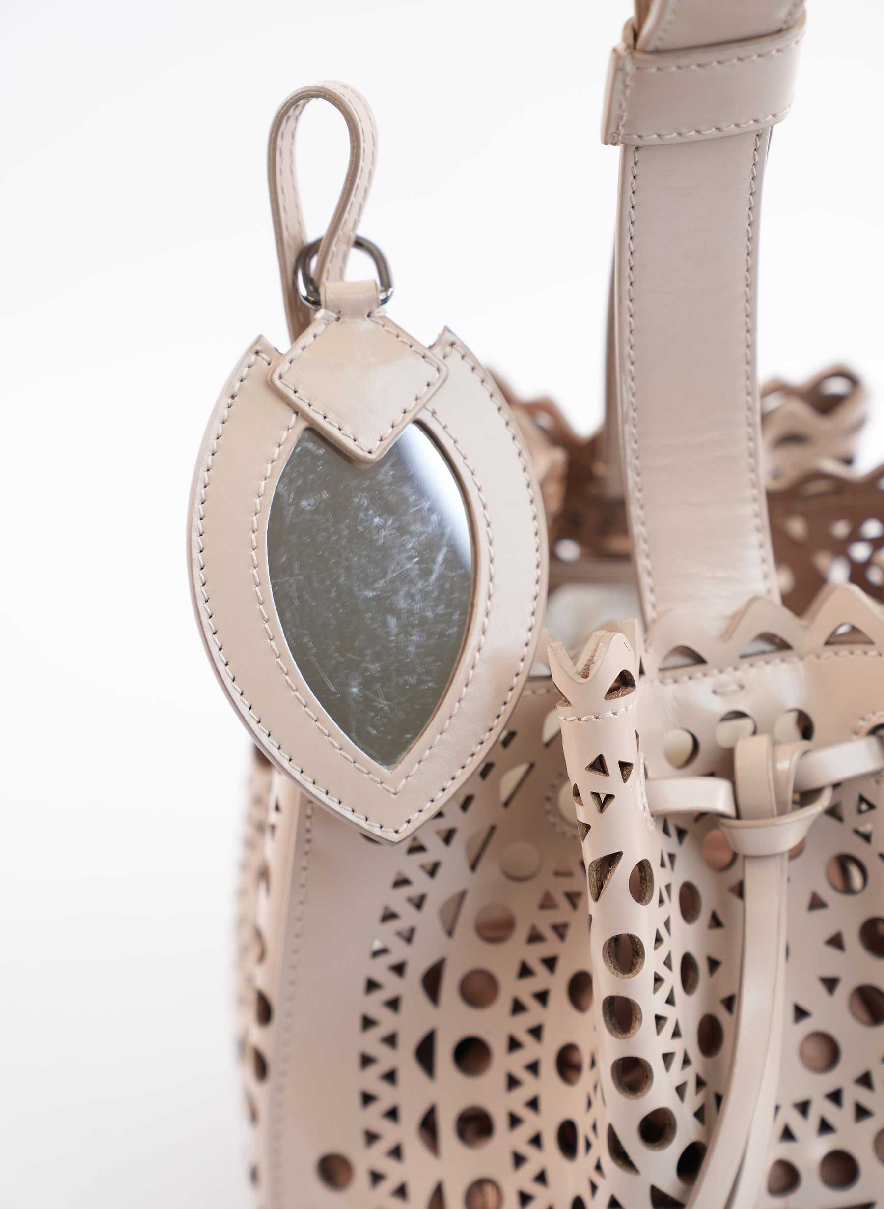 Alaia Beige Rose Marrie Top Handle Bag