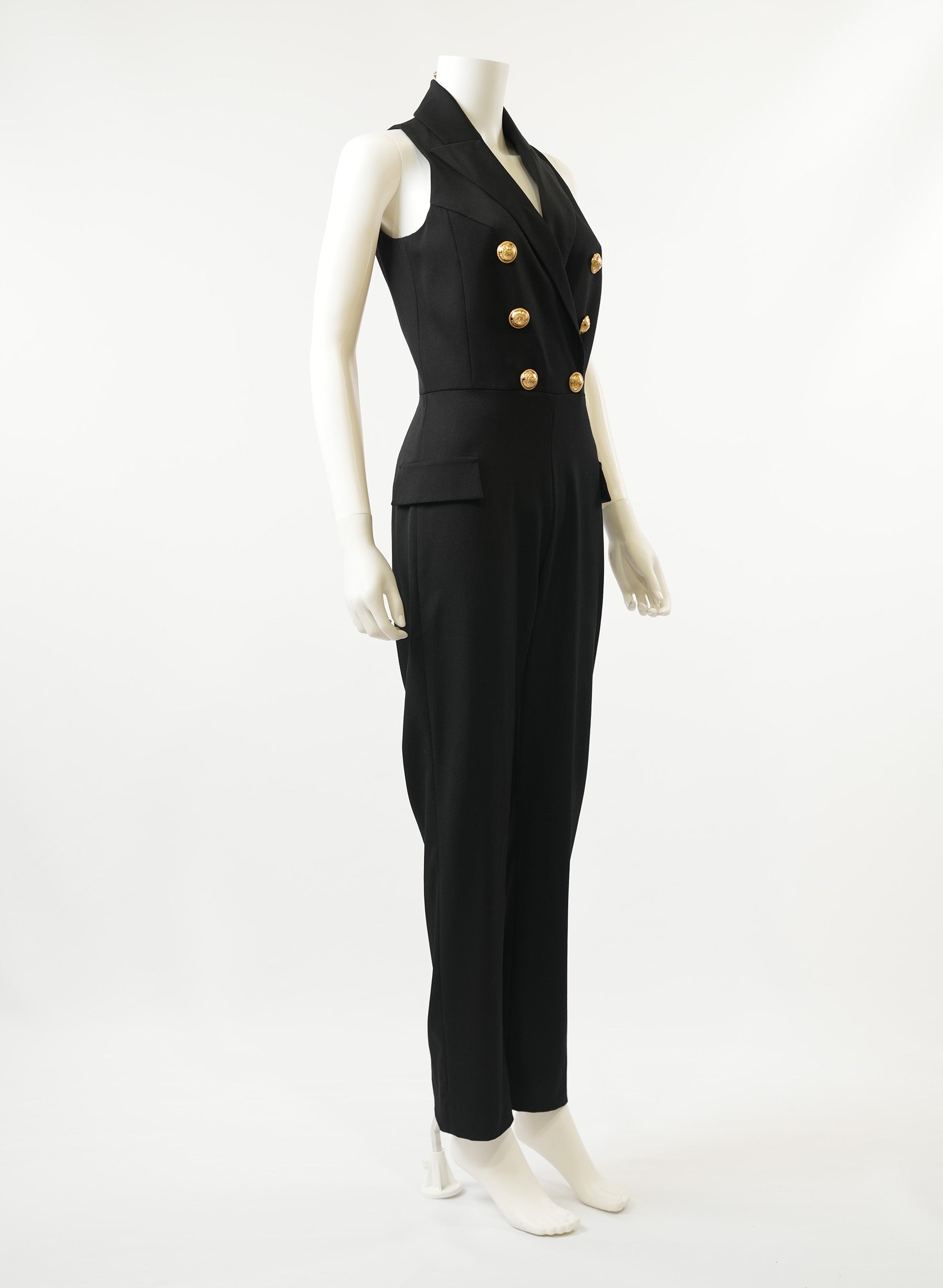 Balmain Sleeveless Double Breasted Jumpsuit