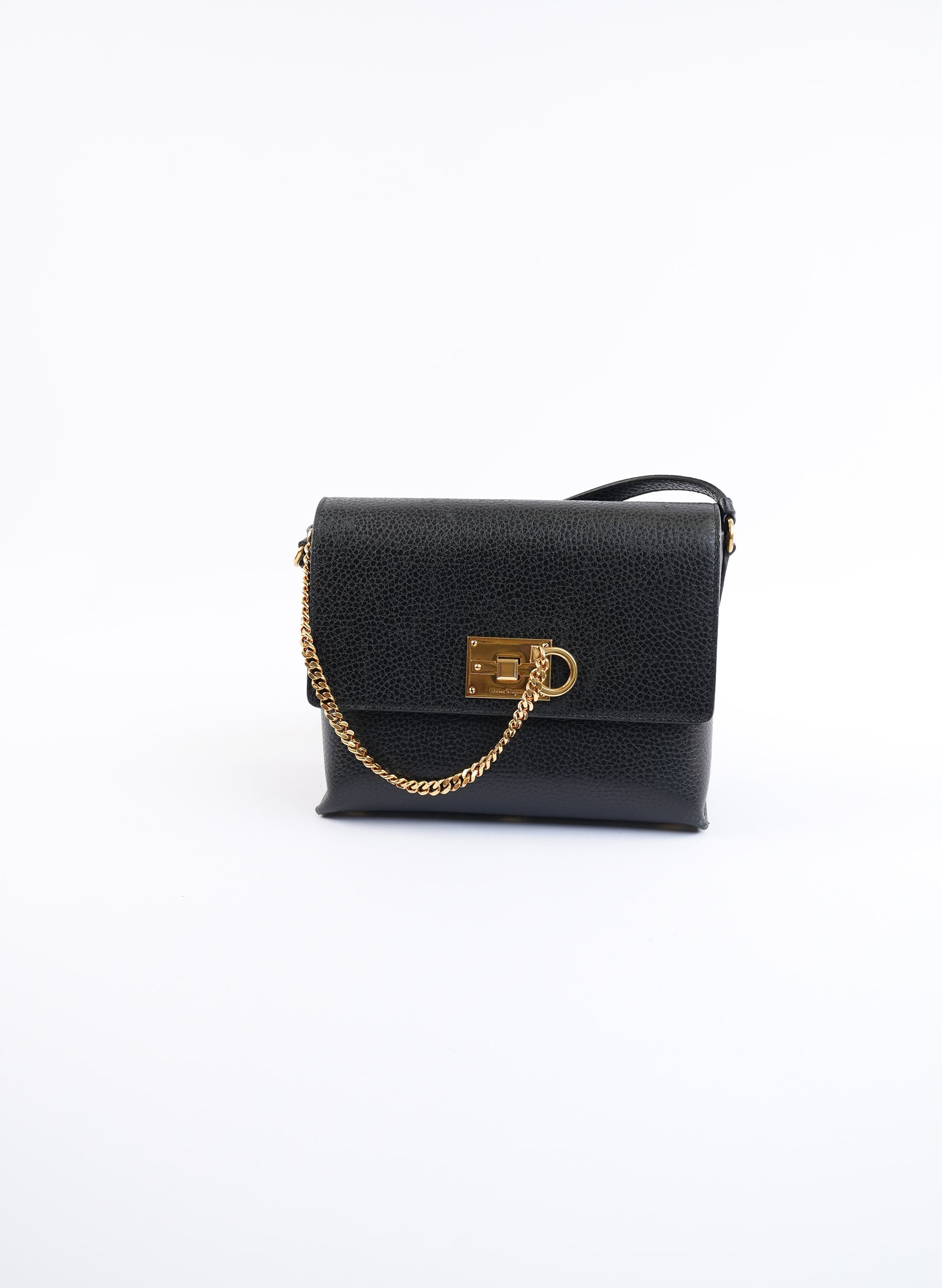 Salvatore Ferragamo Black Shoulder Bag