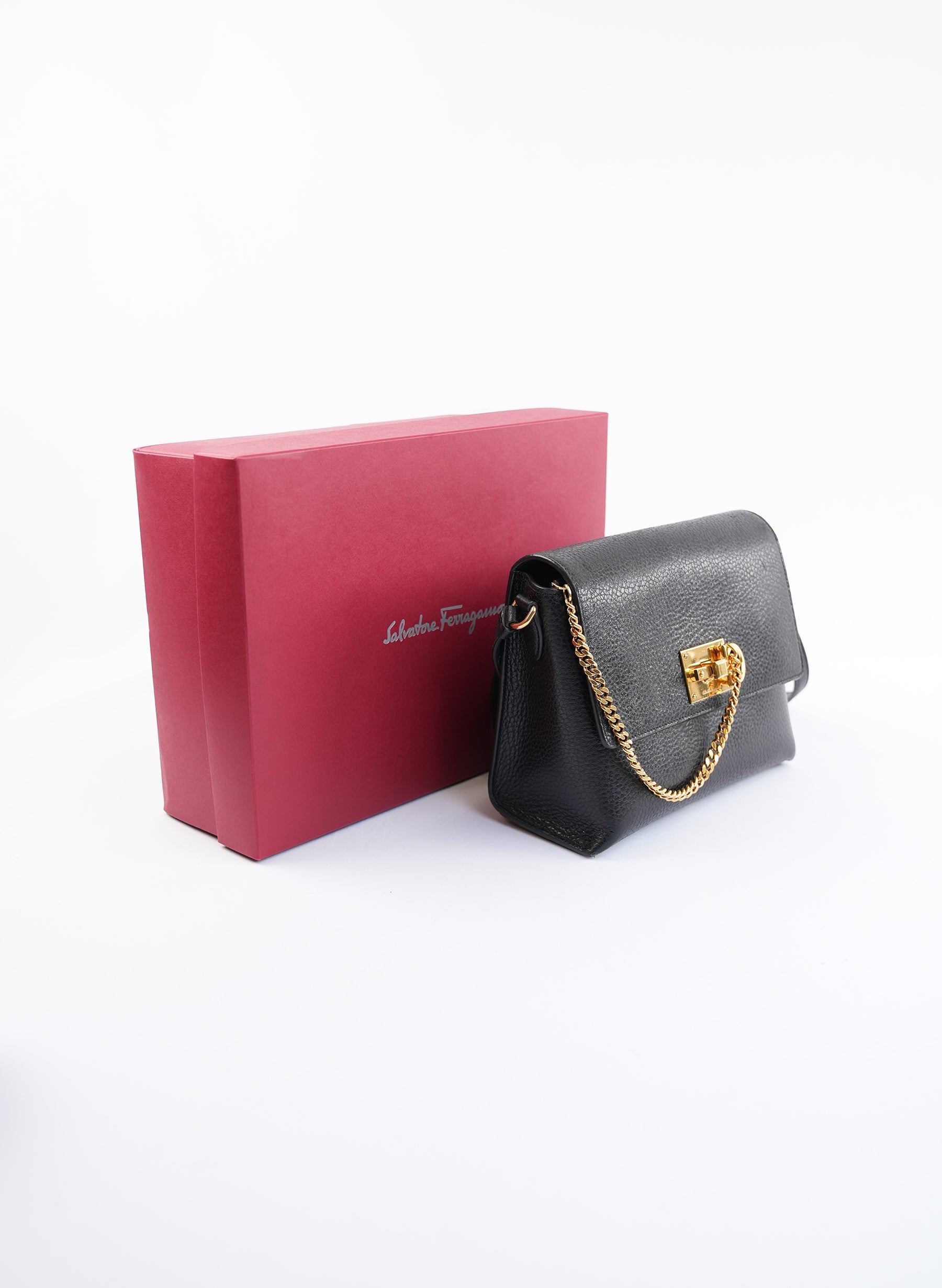 Salvatore Ferragamo Black Shoulder Bag
