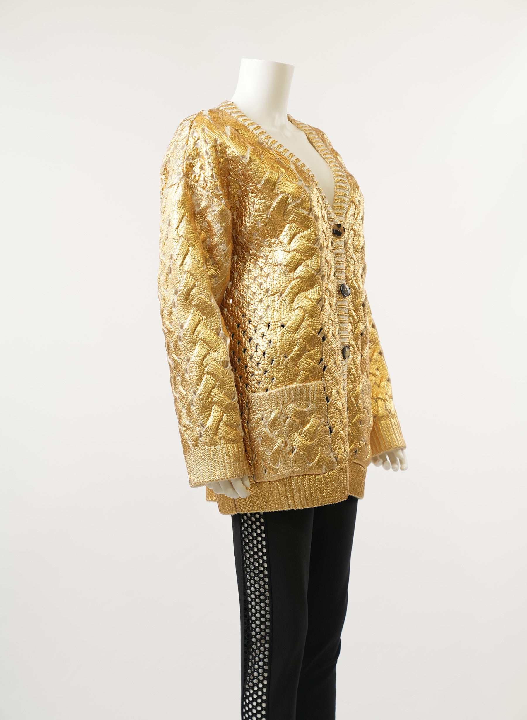 Valentino Garavani Gold Cardigan