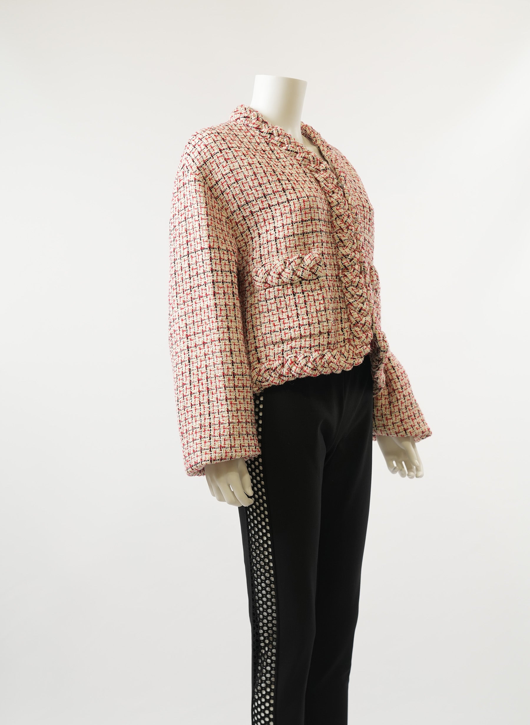 Valentino Garavani Tweed V-Neck Jacket