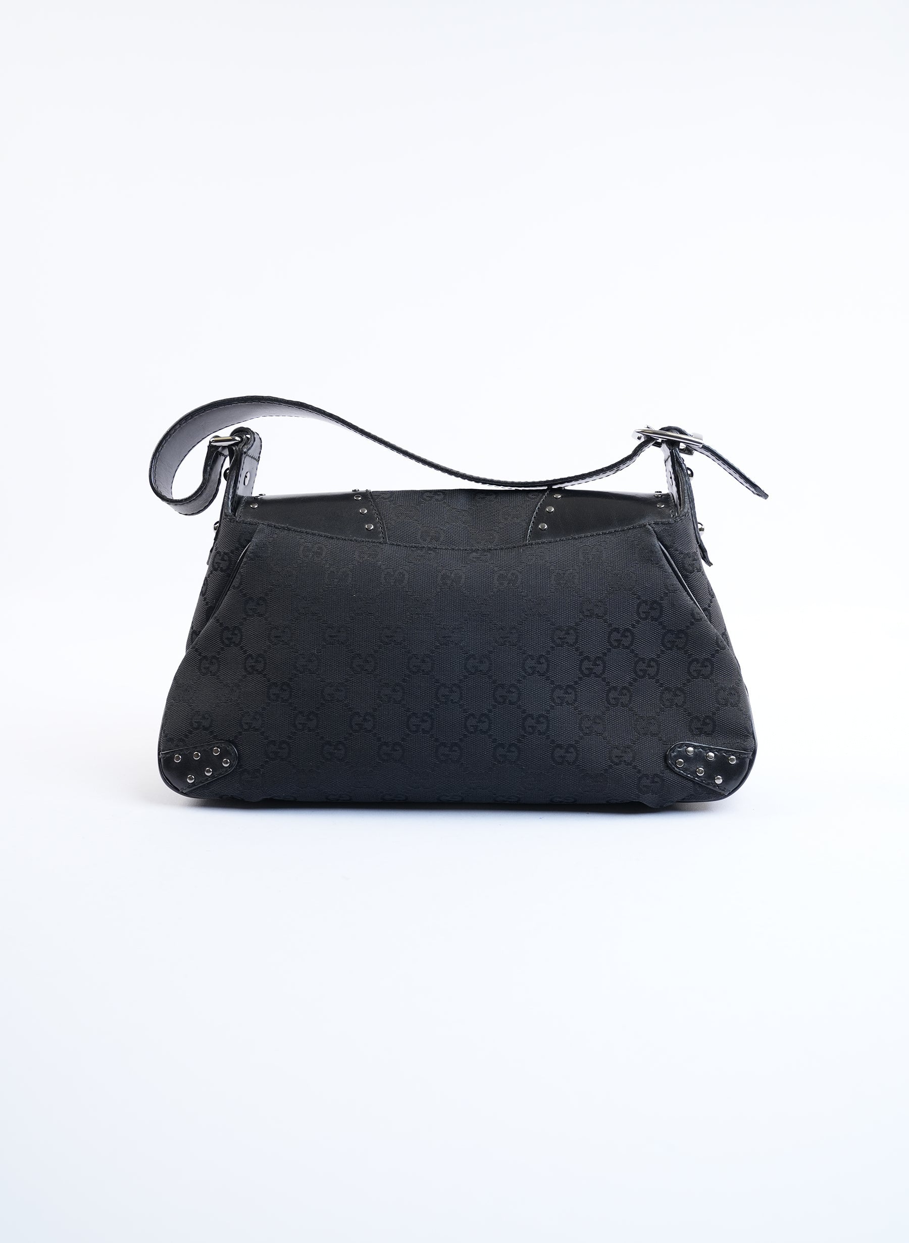 Gucci Black Monogram Shoulder Bag