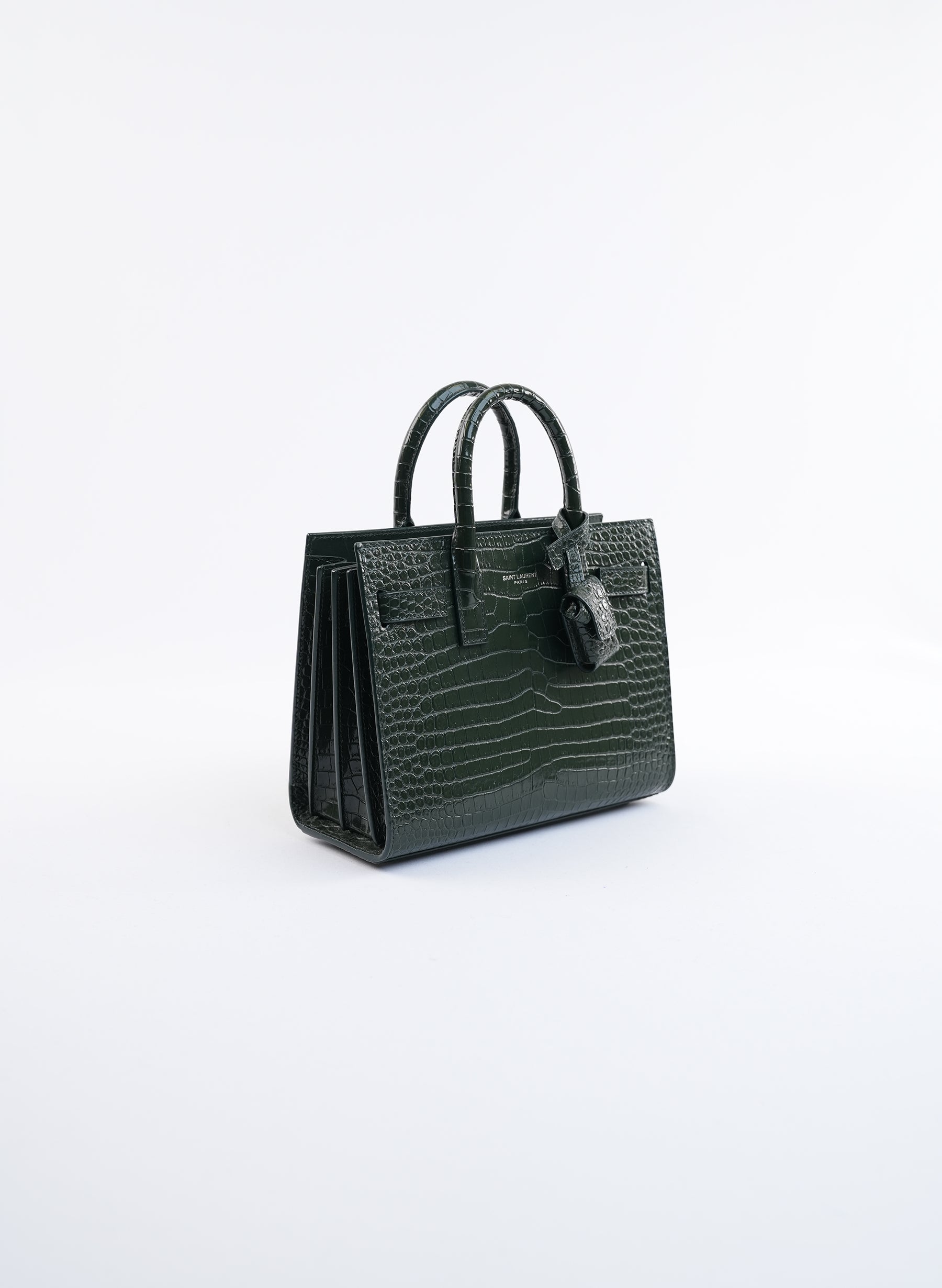 Saint Laurent Embossed Leather Sac De Jour Bag