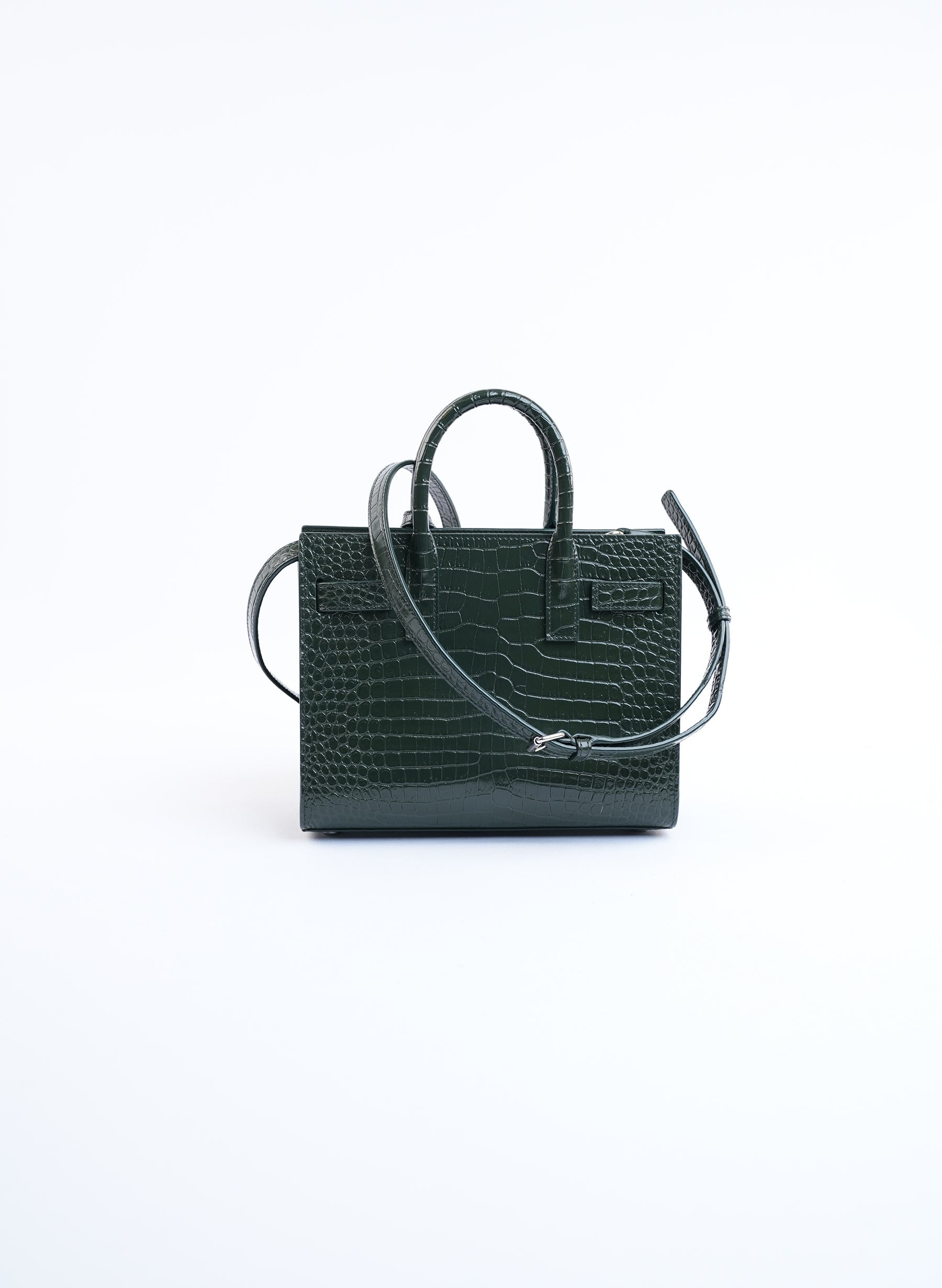 Saint Laurent Embossed Leather Sac De Jour Bag