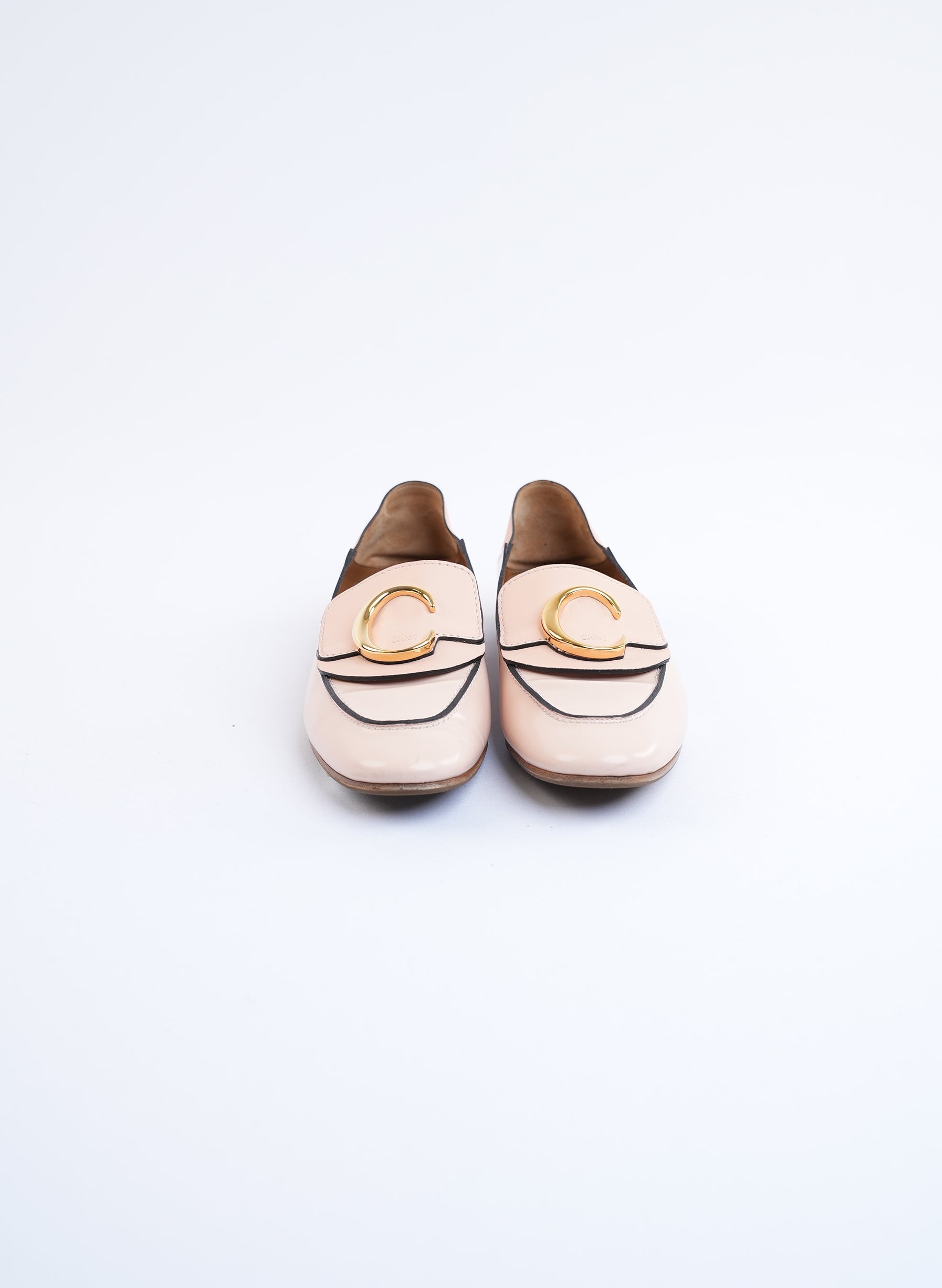 Chloe C Logo Loafers 