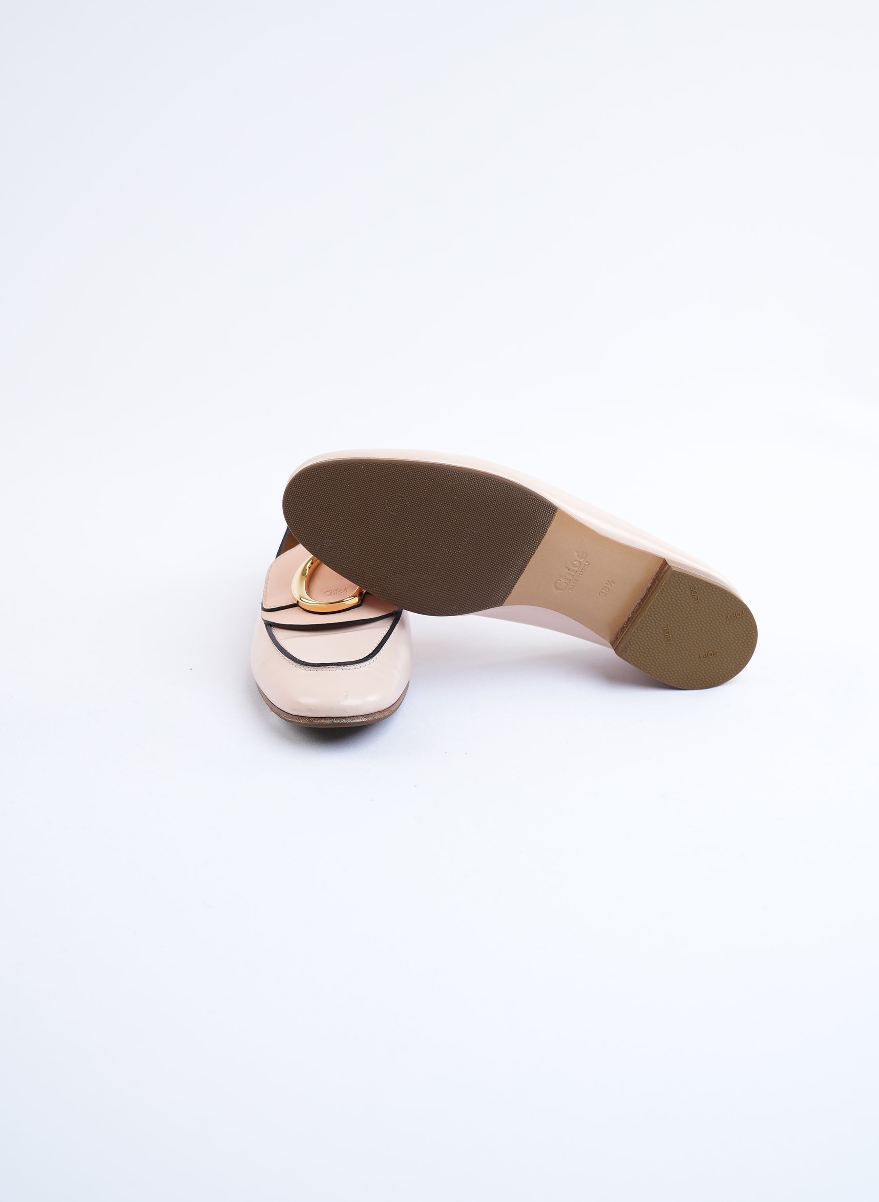Chloe C Logo Loafers 