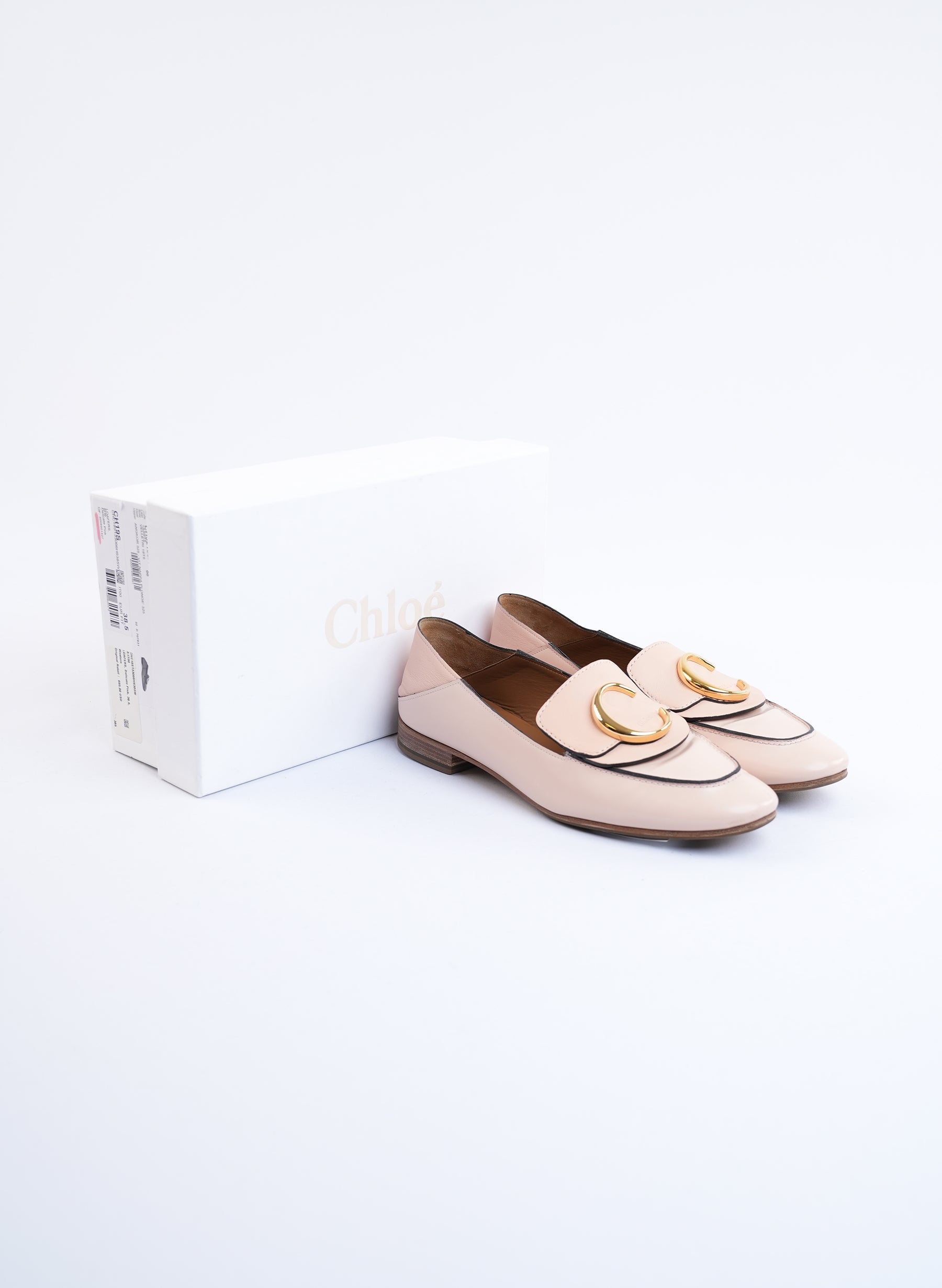 Chloe C Logo Loafers 