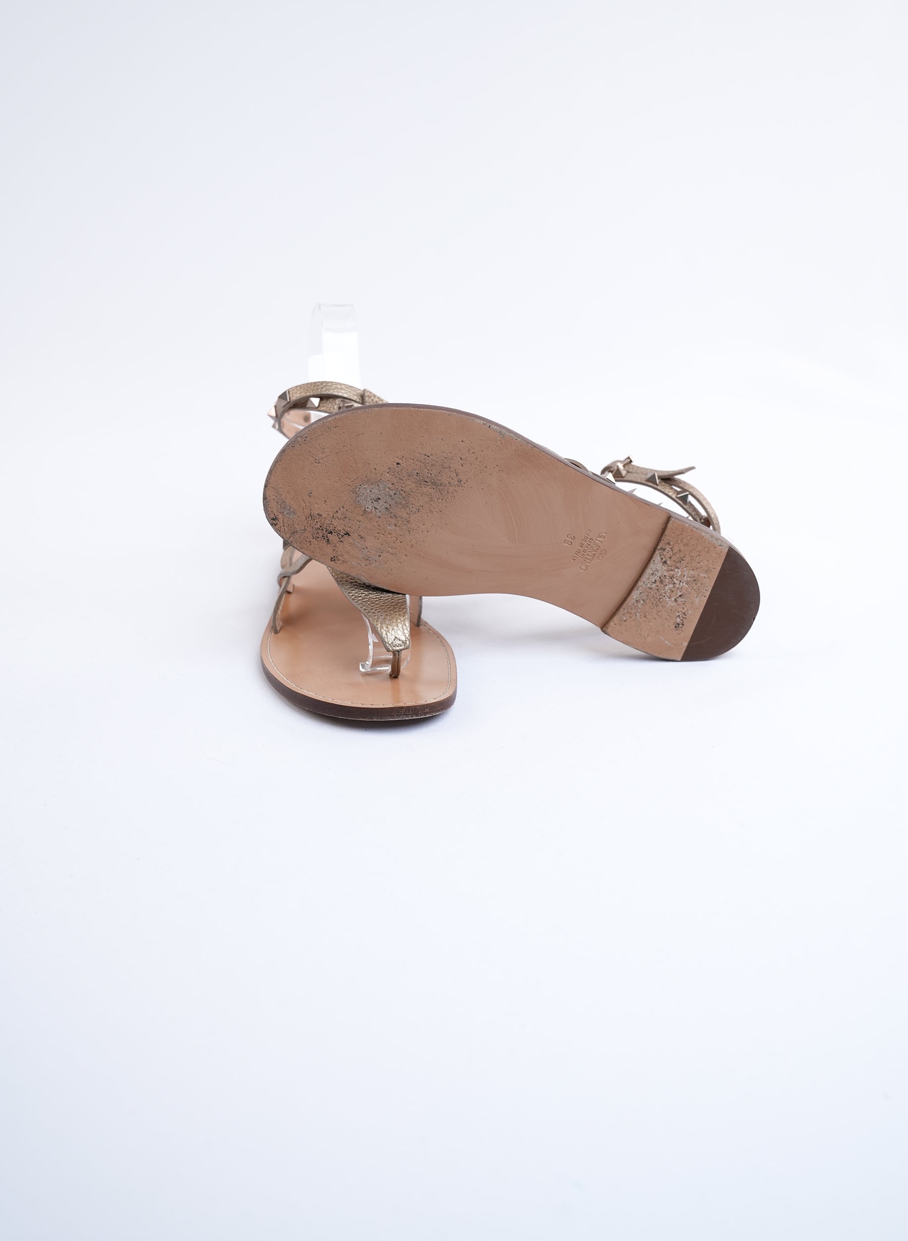 Valentino Rockstud Gladiator Leather Sandals