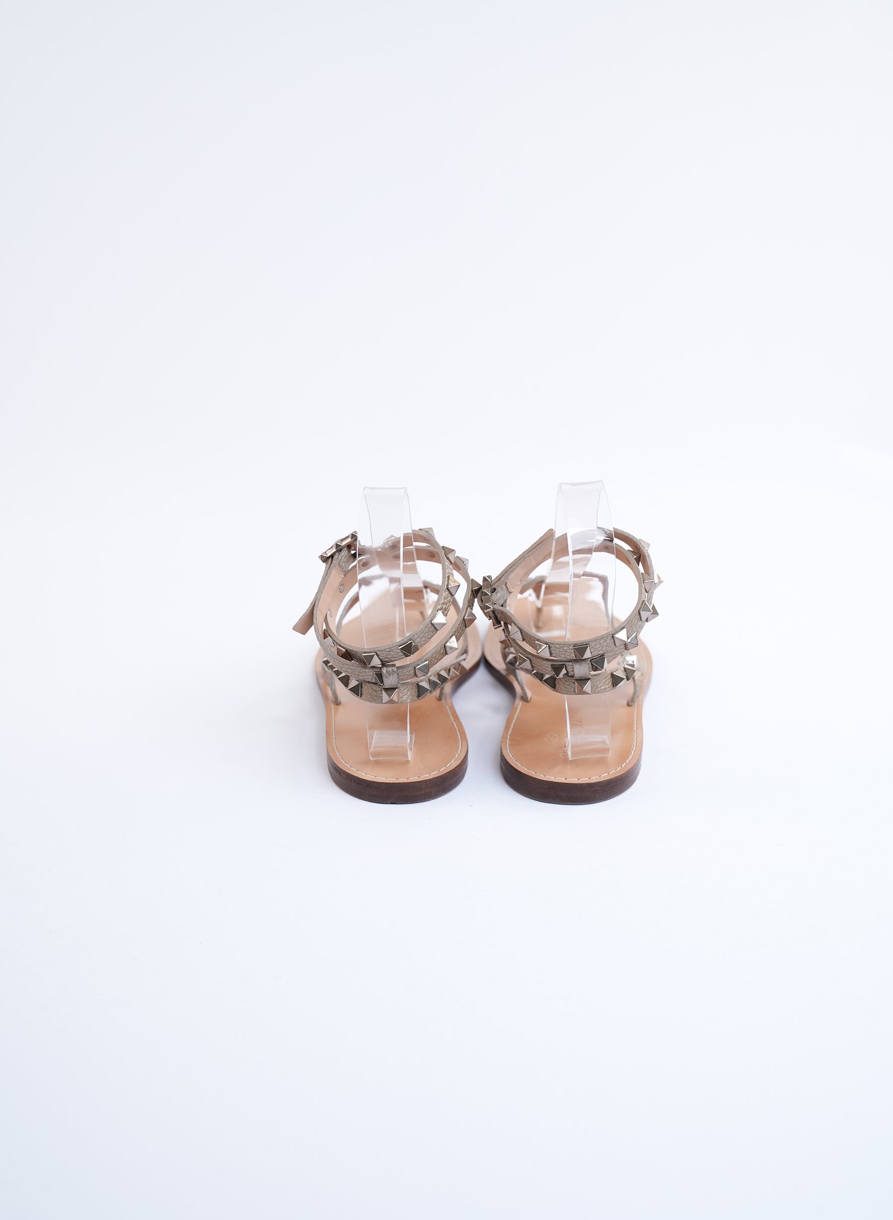 Valentino Rockstud Gladiator Leather Sandals