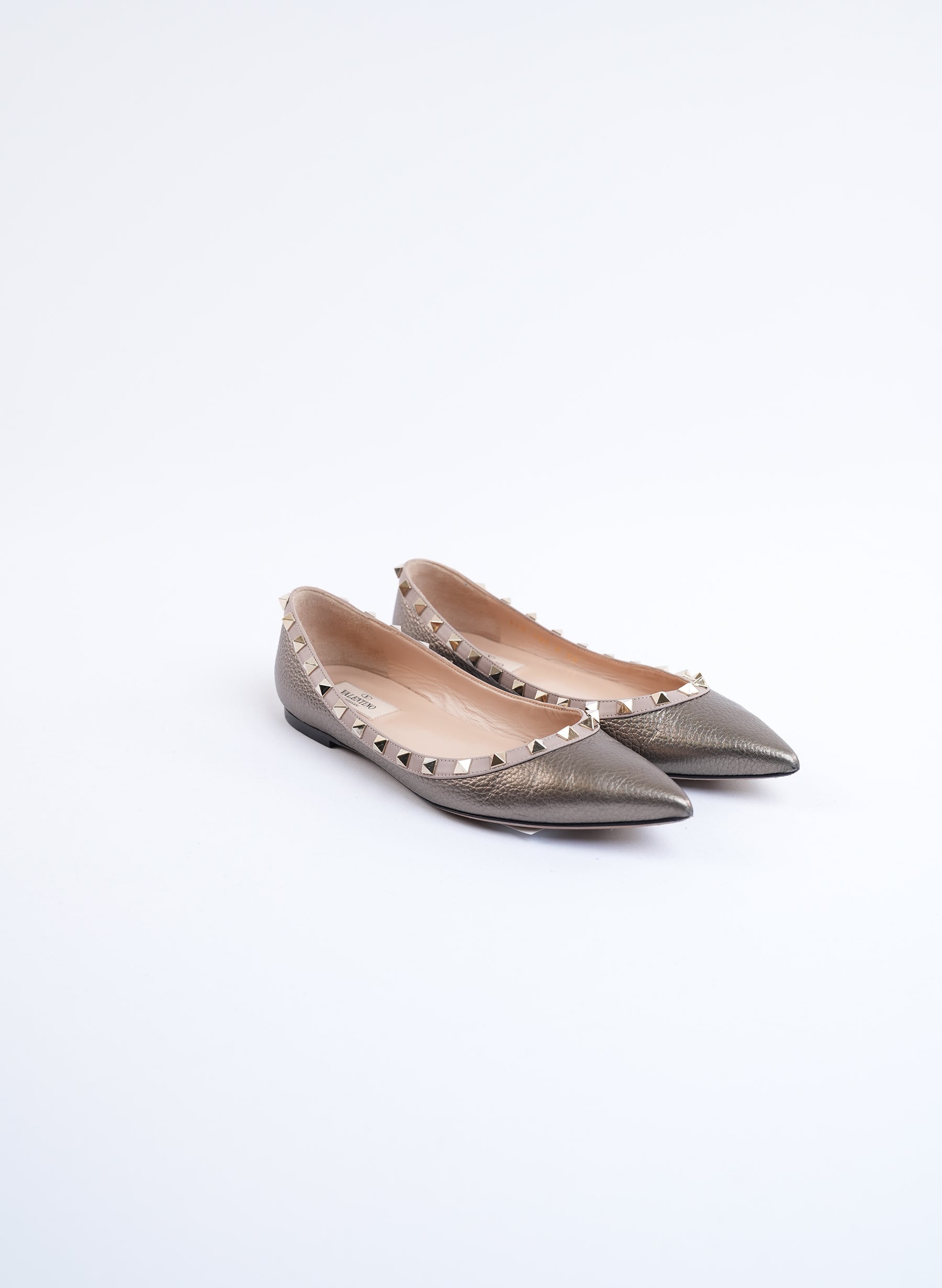 Valentino Charcaol Ballet Flats