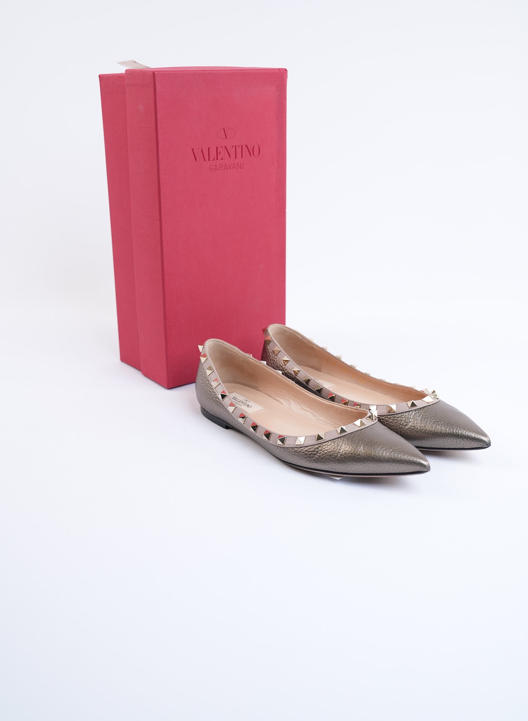 Valentino Charcaol Ballet Flats