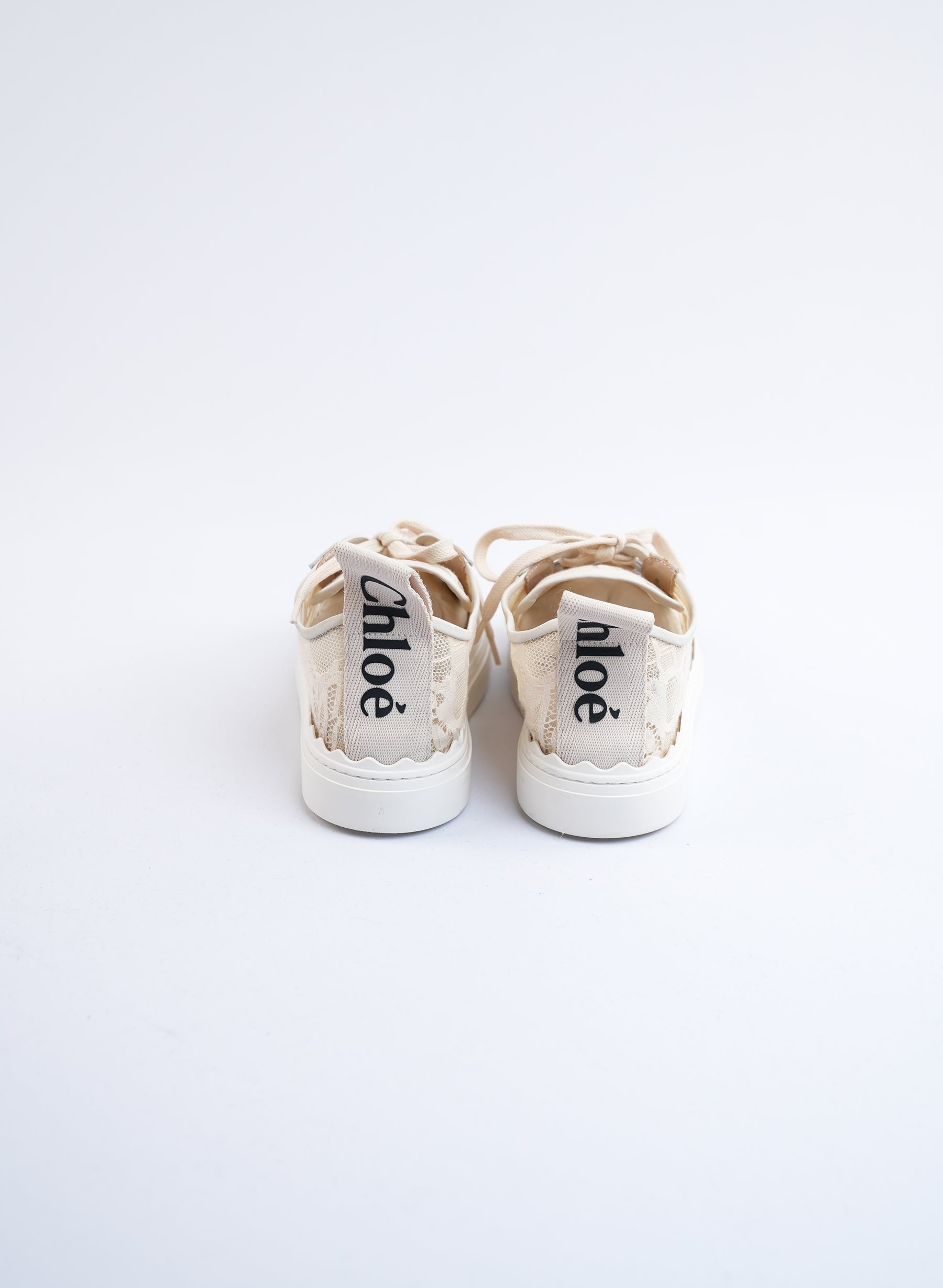 Chloe Cream Mesh Sneakers