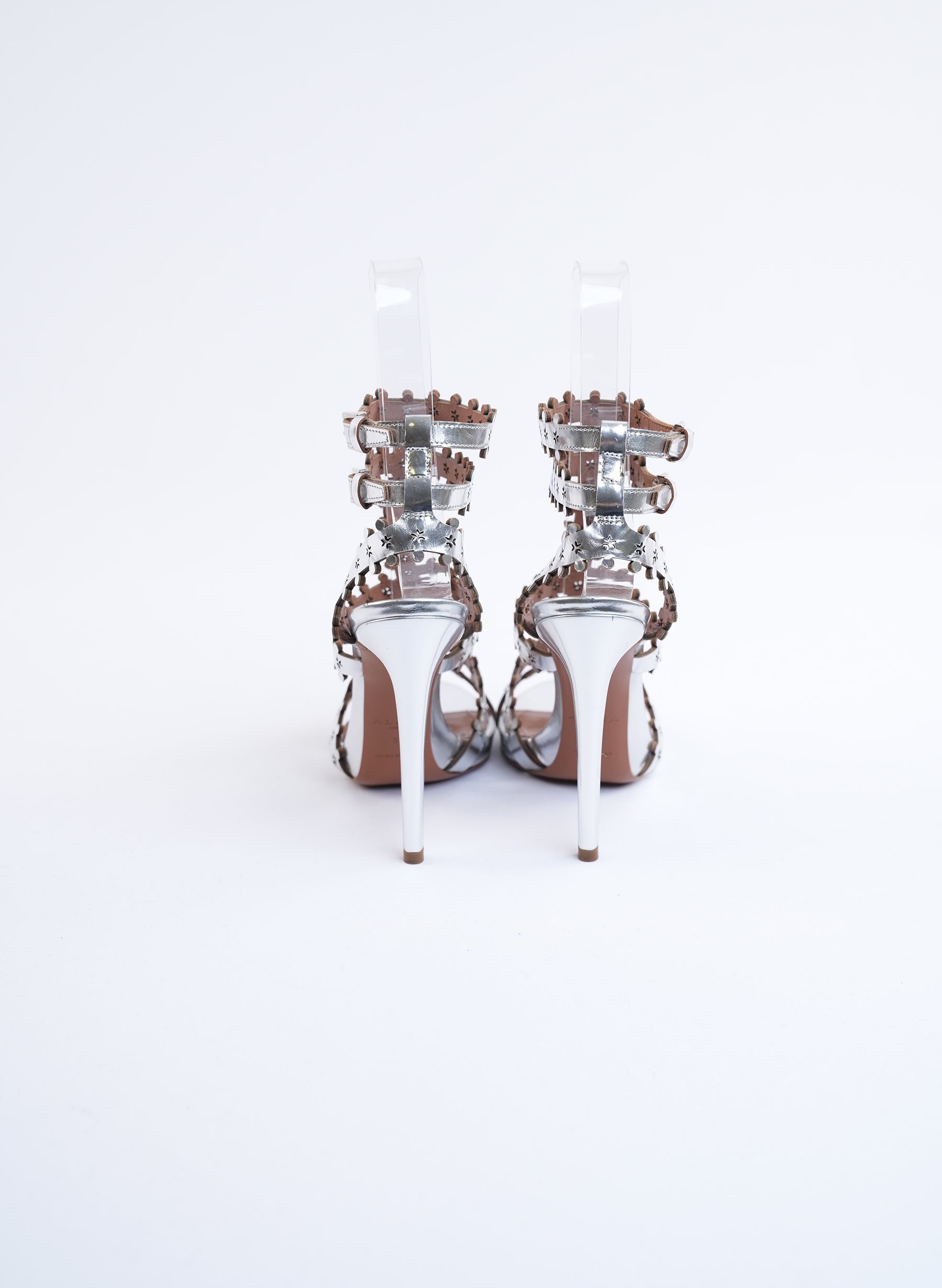 Alaia Silver Heels