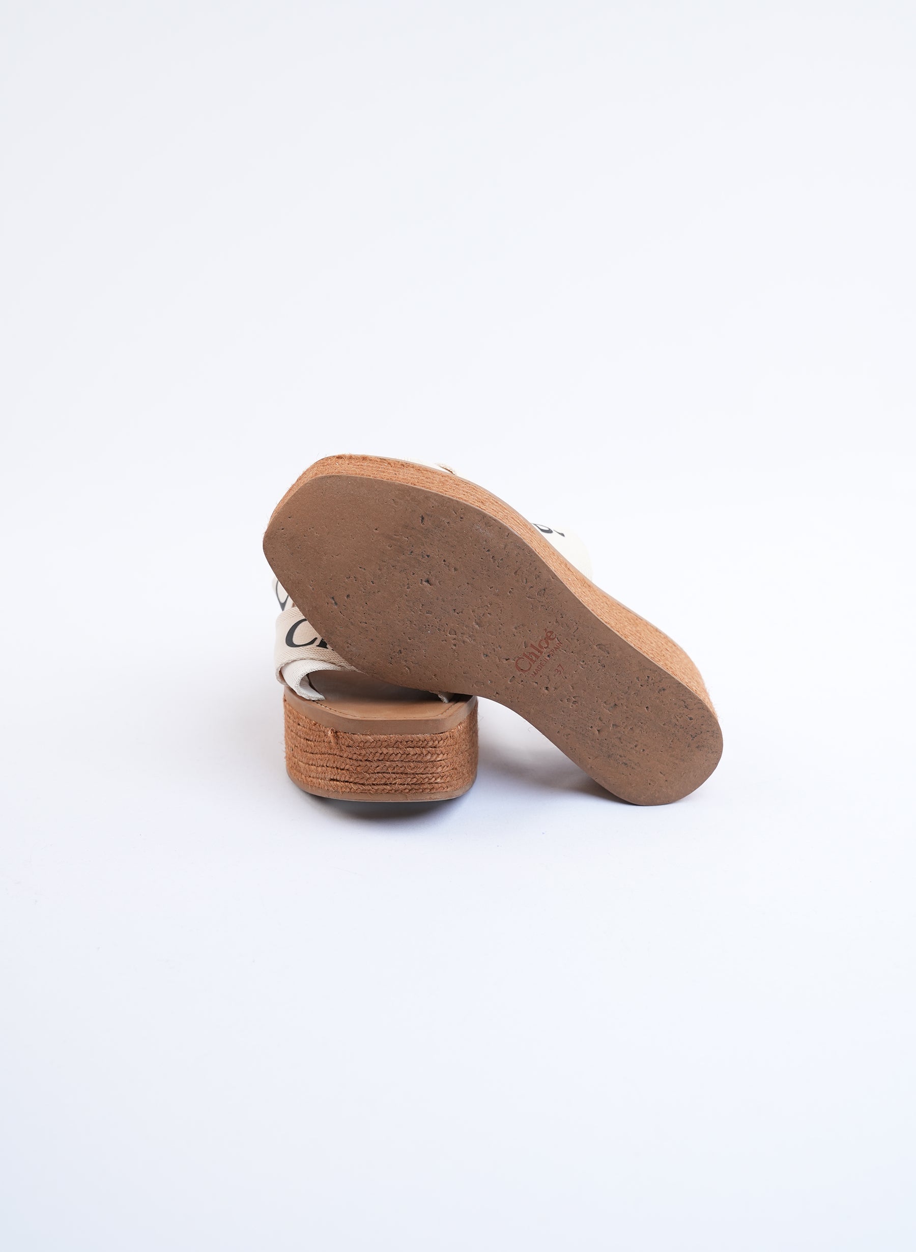 Chloe Woody Canvas Wedge