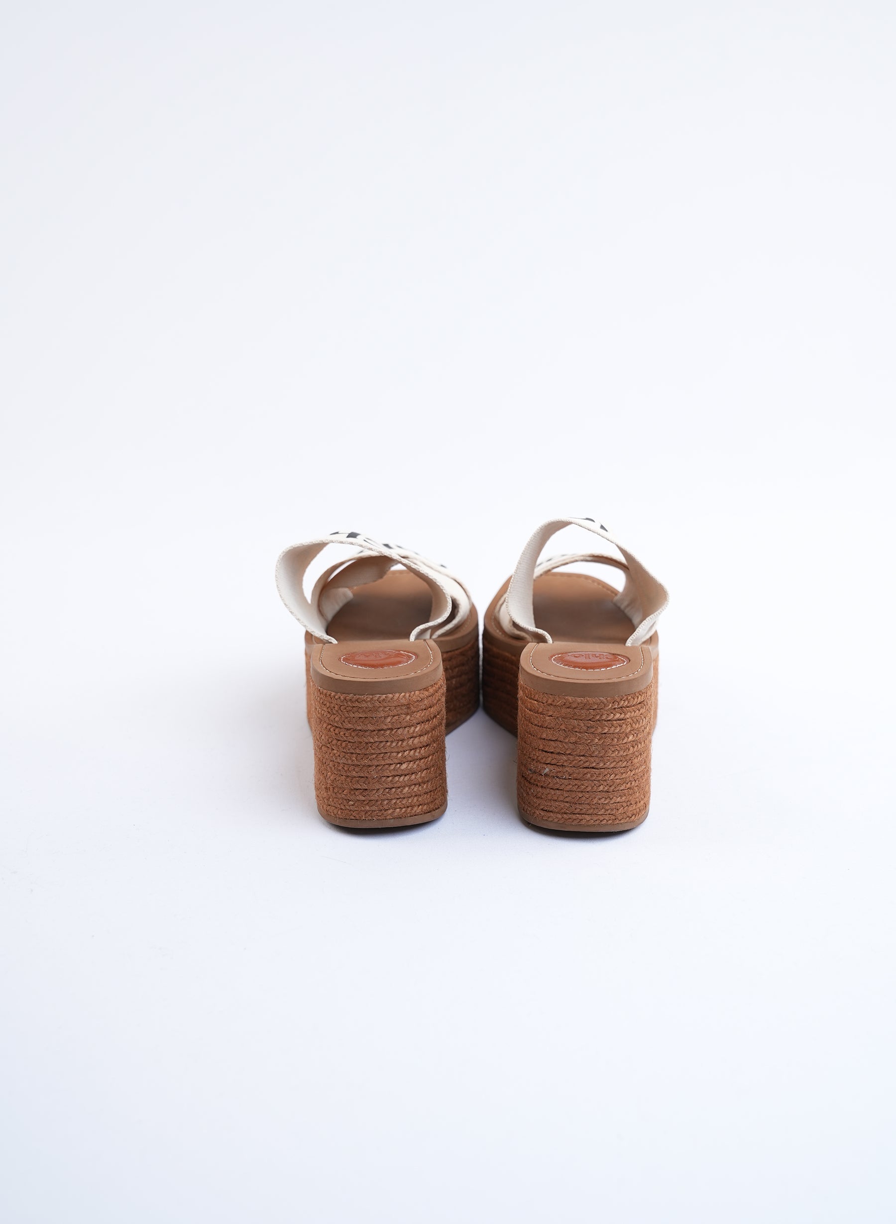 Chloe Woody Canvas Wedge