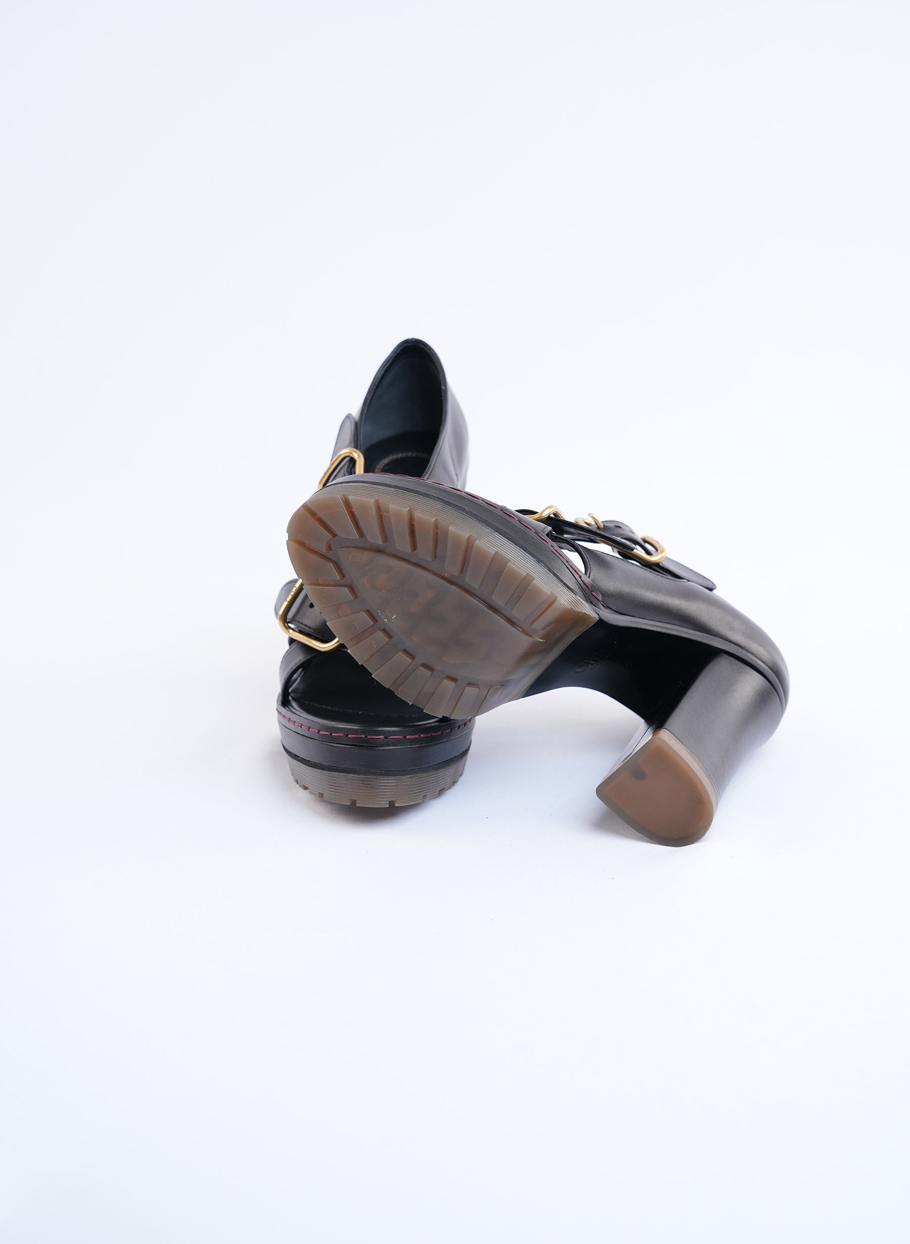 Chloe Platform Leather Sandals