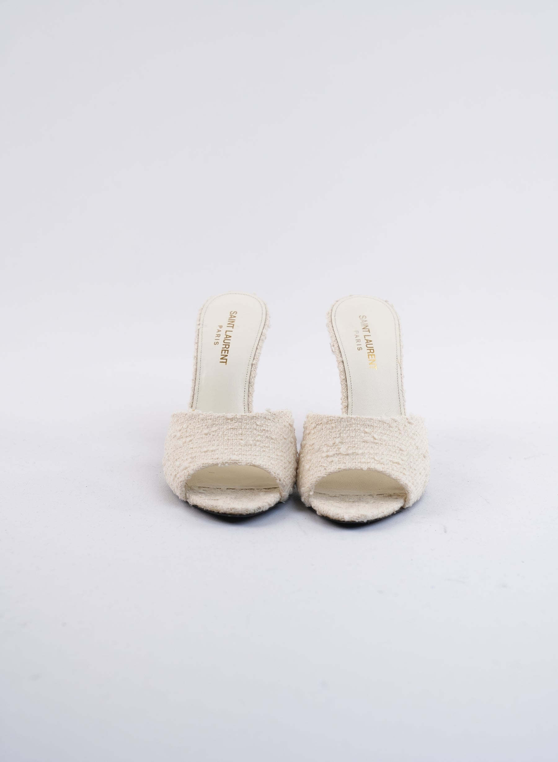 Saint Laurent Boucle Tweed Sandals