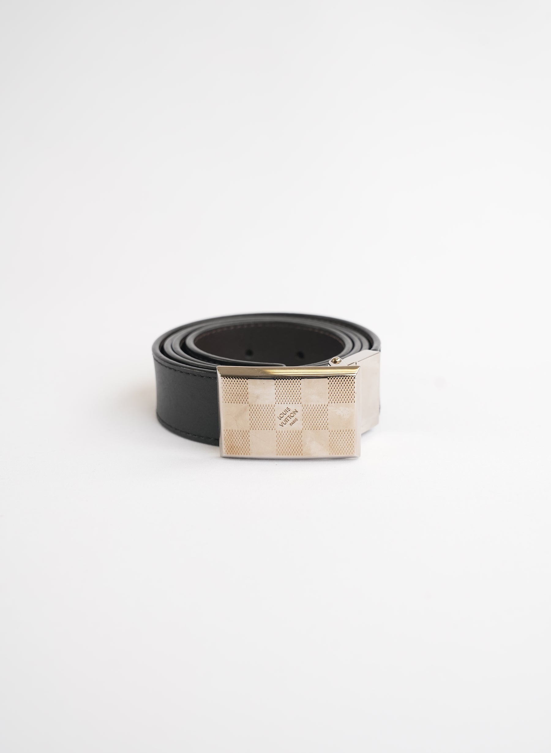 Louis Vuitton Damier Buckle Leather Belt