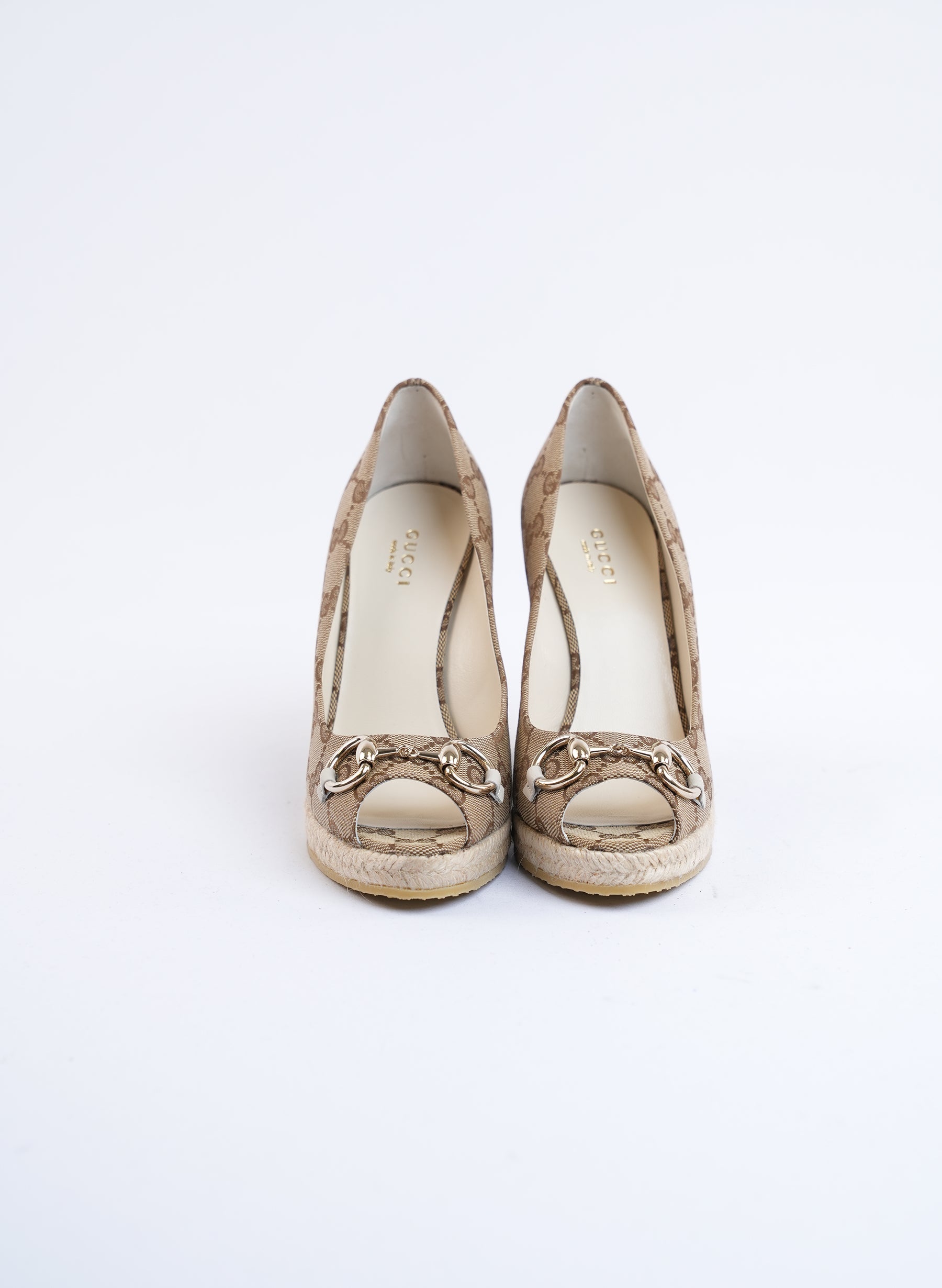 Gucci Monogram Wedges