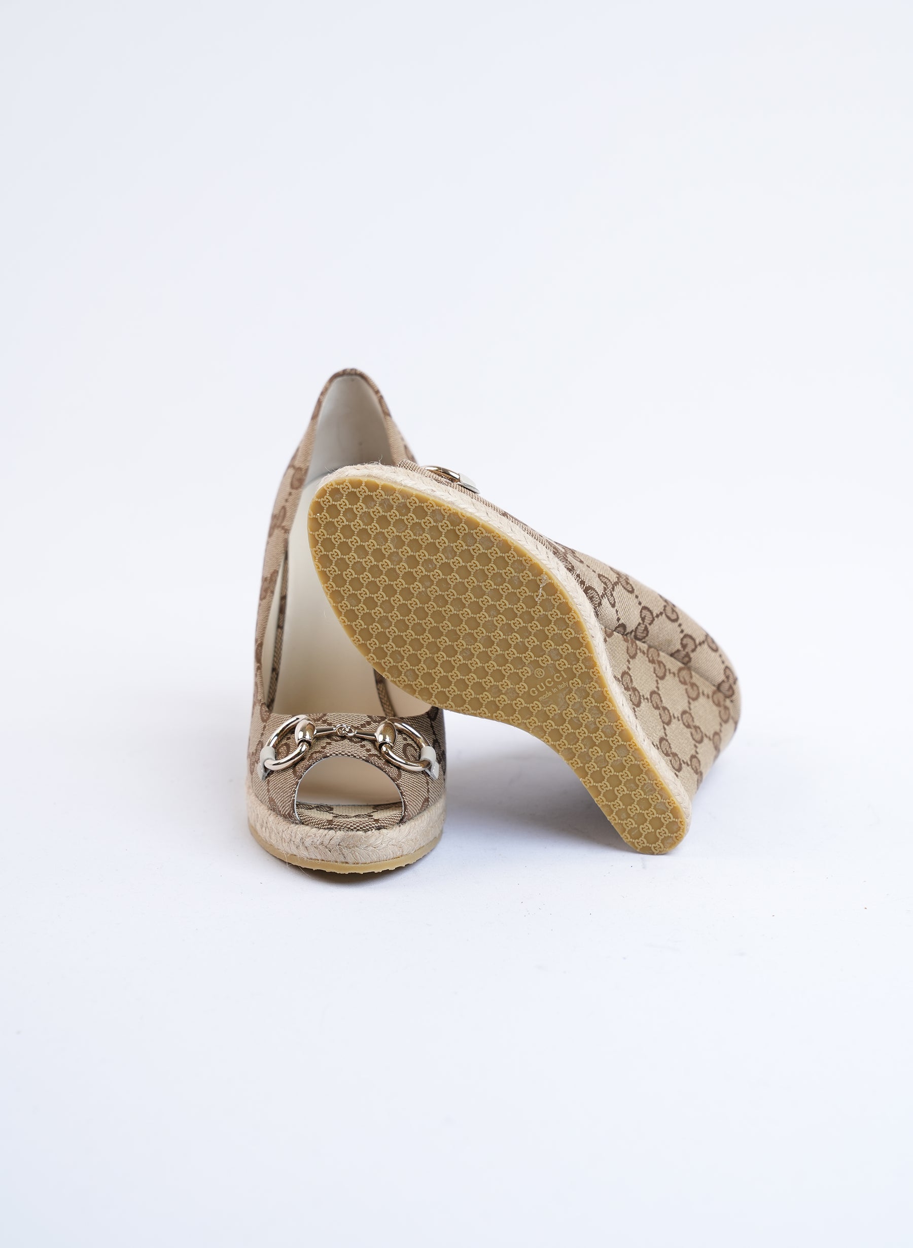 Gucci Monogram Wedges