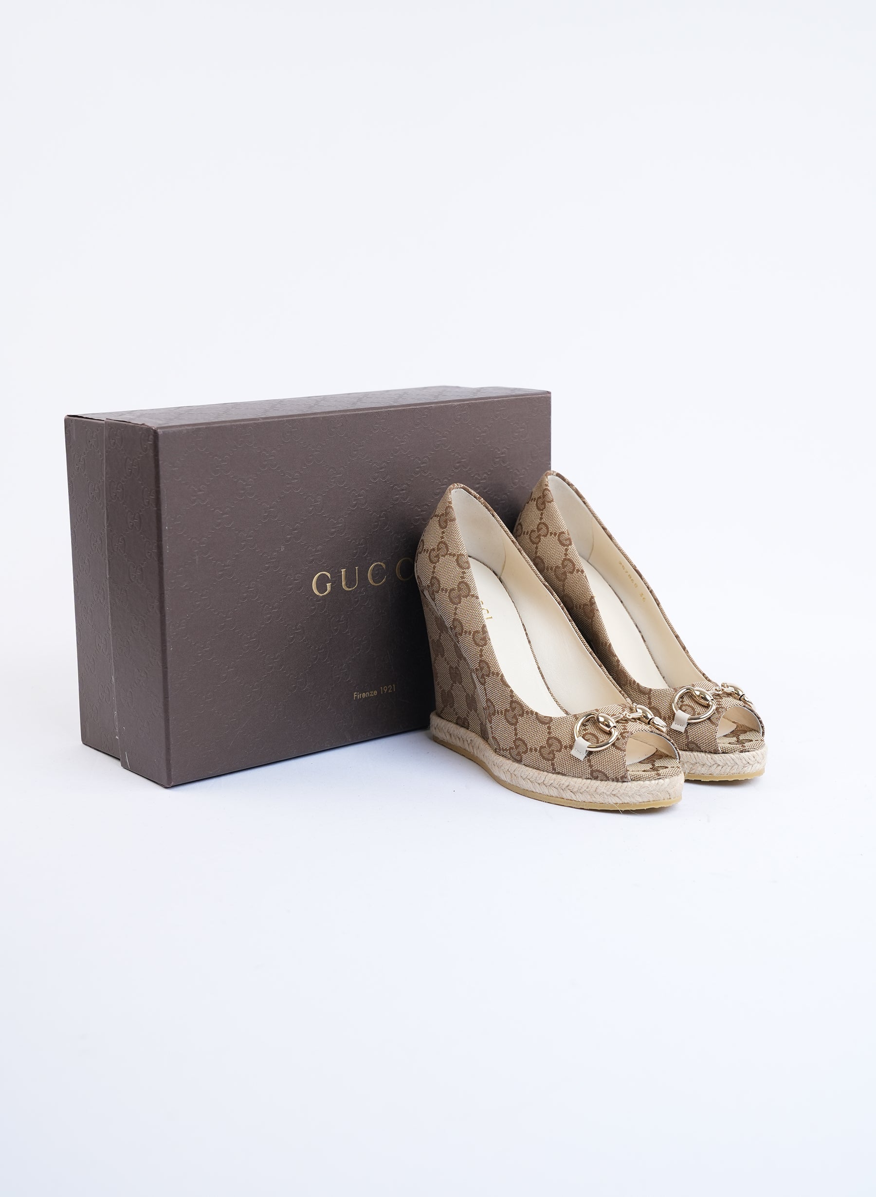 Gucci Monogram Wedges