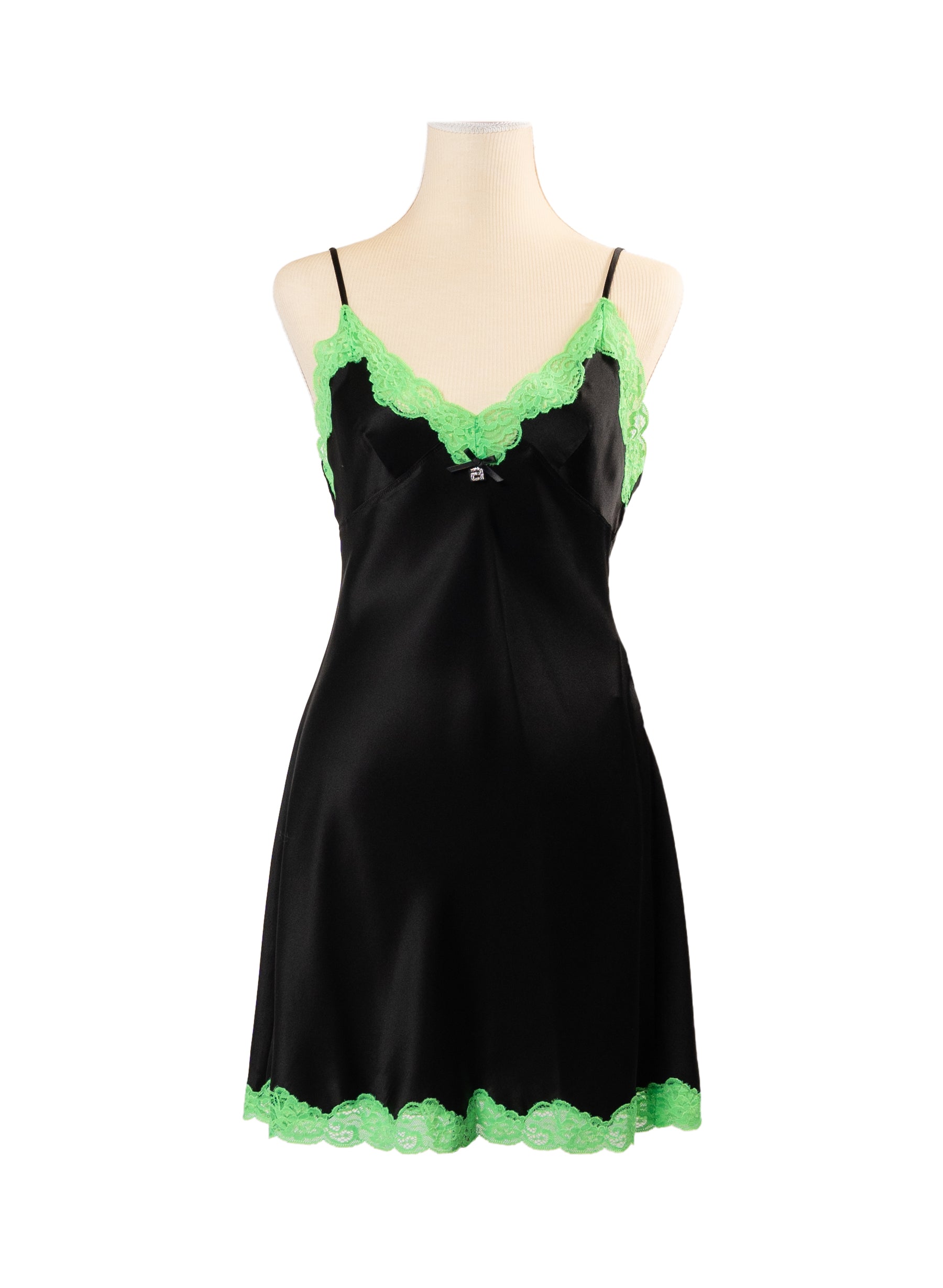 Alexander Wang Embellished Lace-Trimmed Silk-Charmeuse Mini Dress