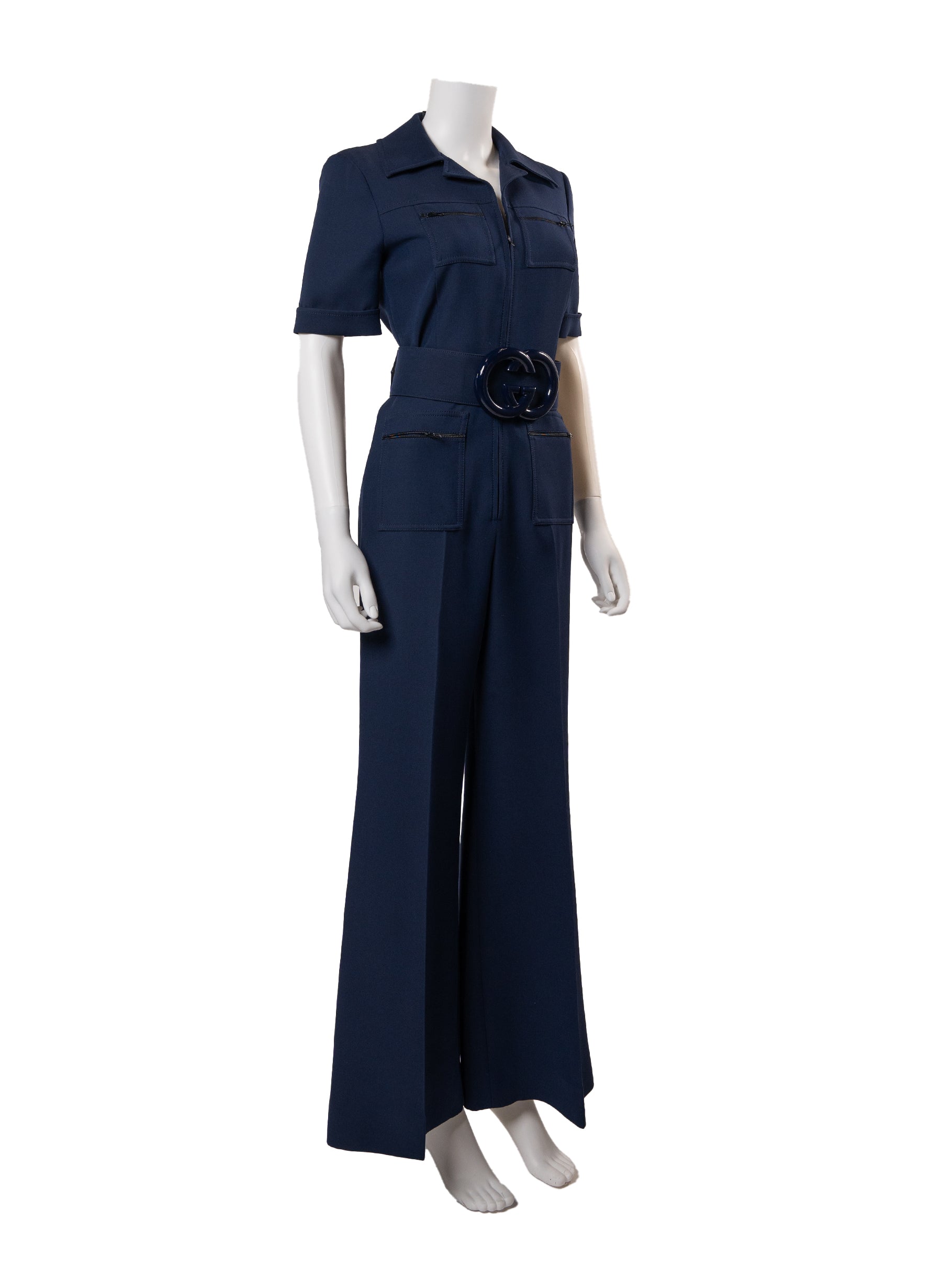 Gucci Interlocking G Belted Jumpsuit