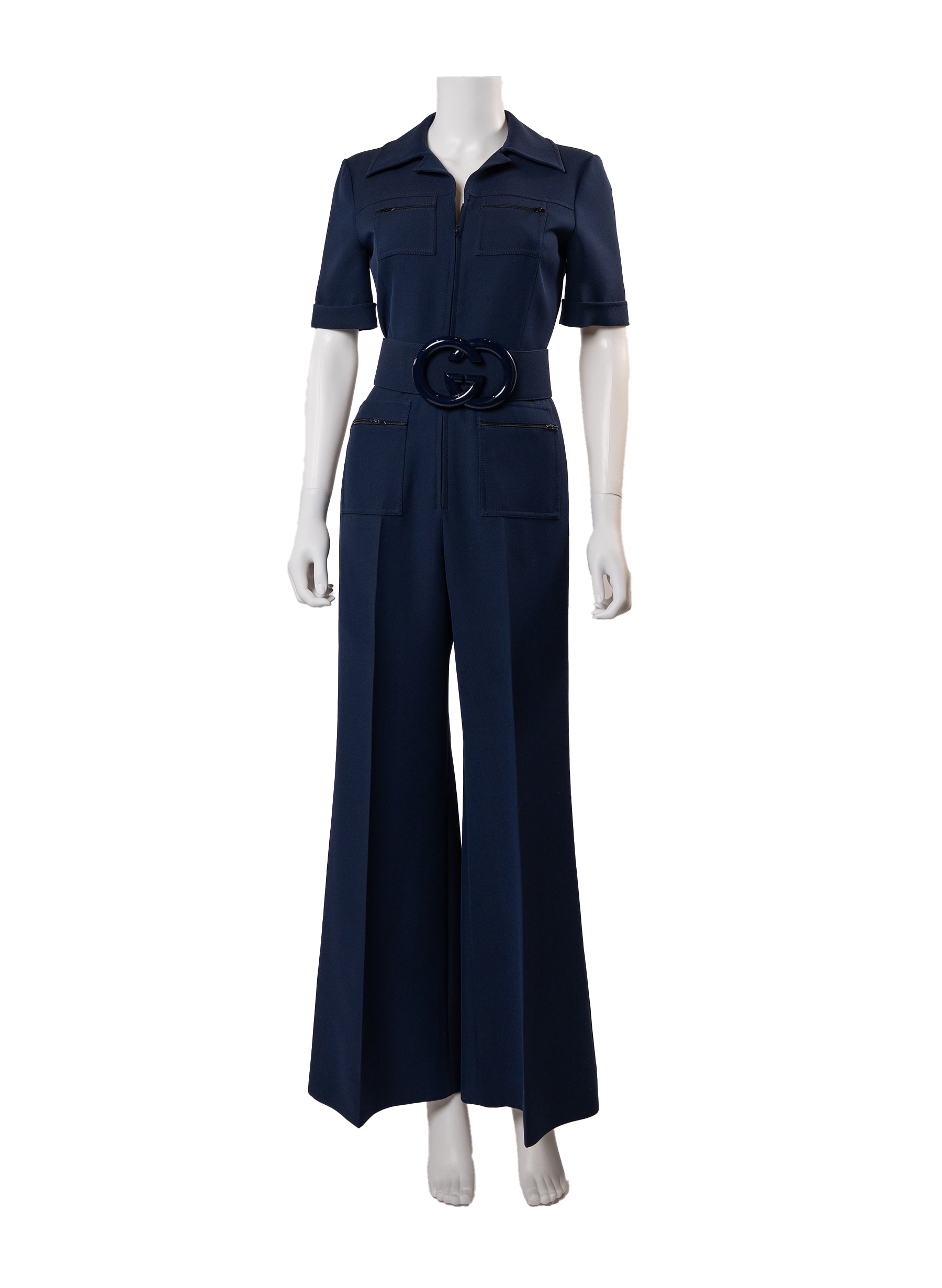 Gucci Interlocking G Belted Jumpsuit