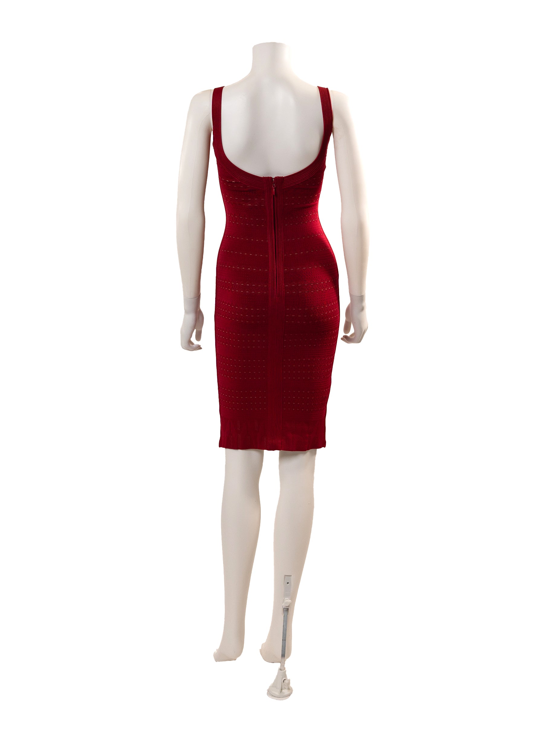 Herve Leger Scoop Neck Mini Dress