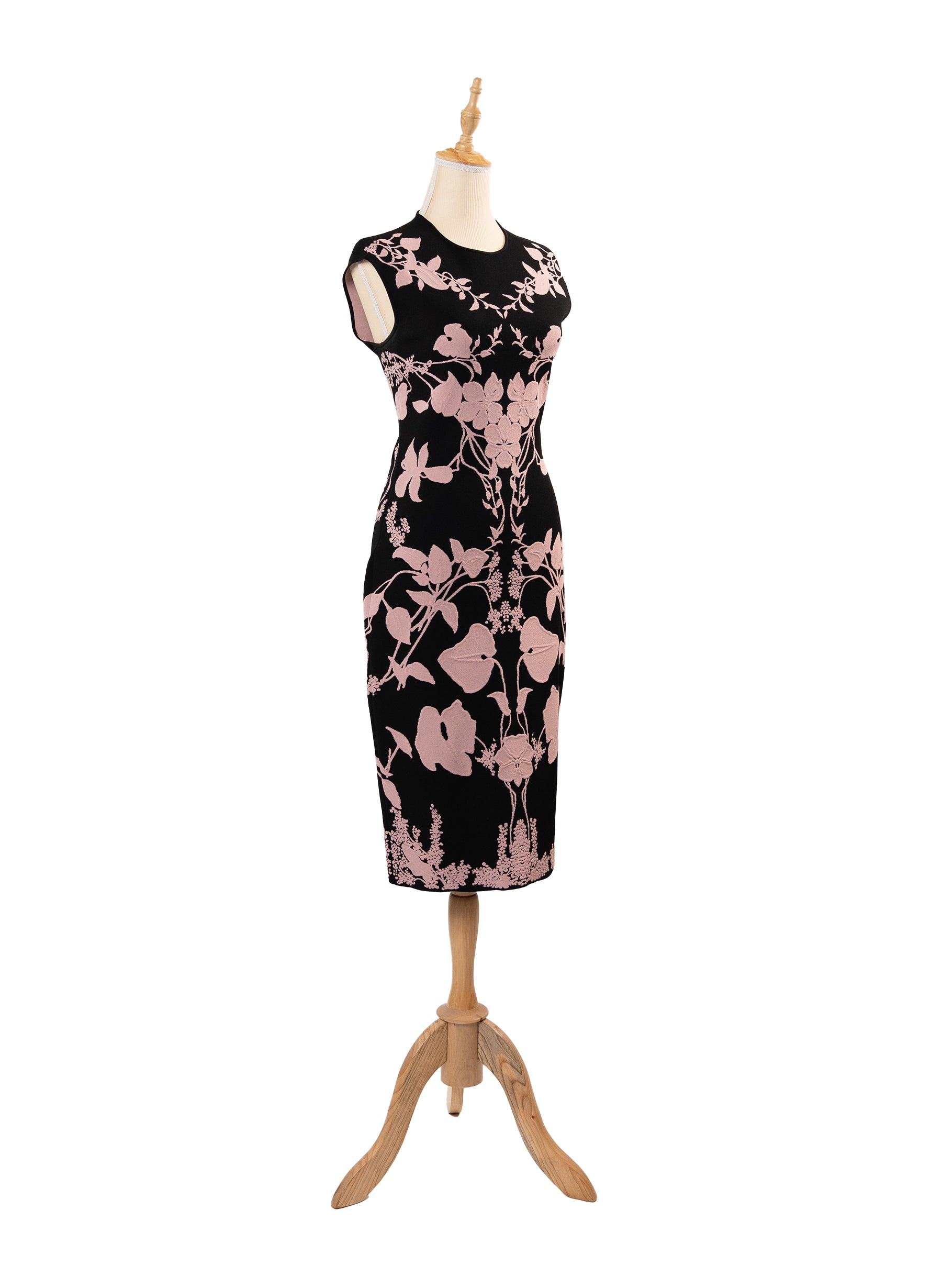 Alexander McQueen Floral Pattern Knit Dress