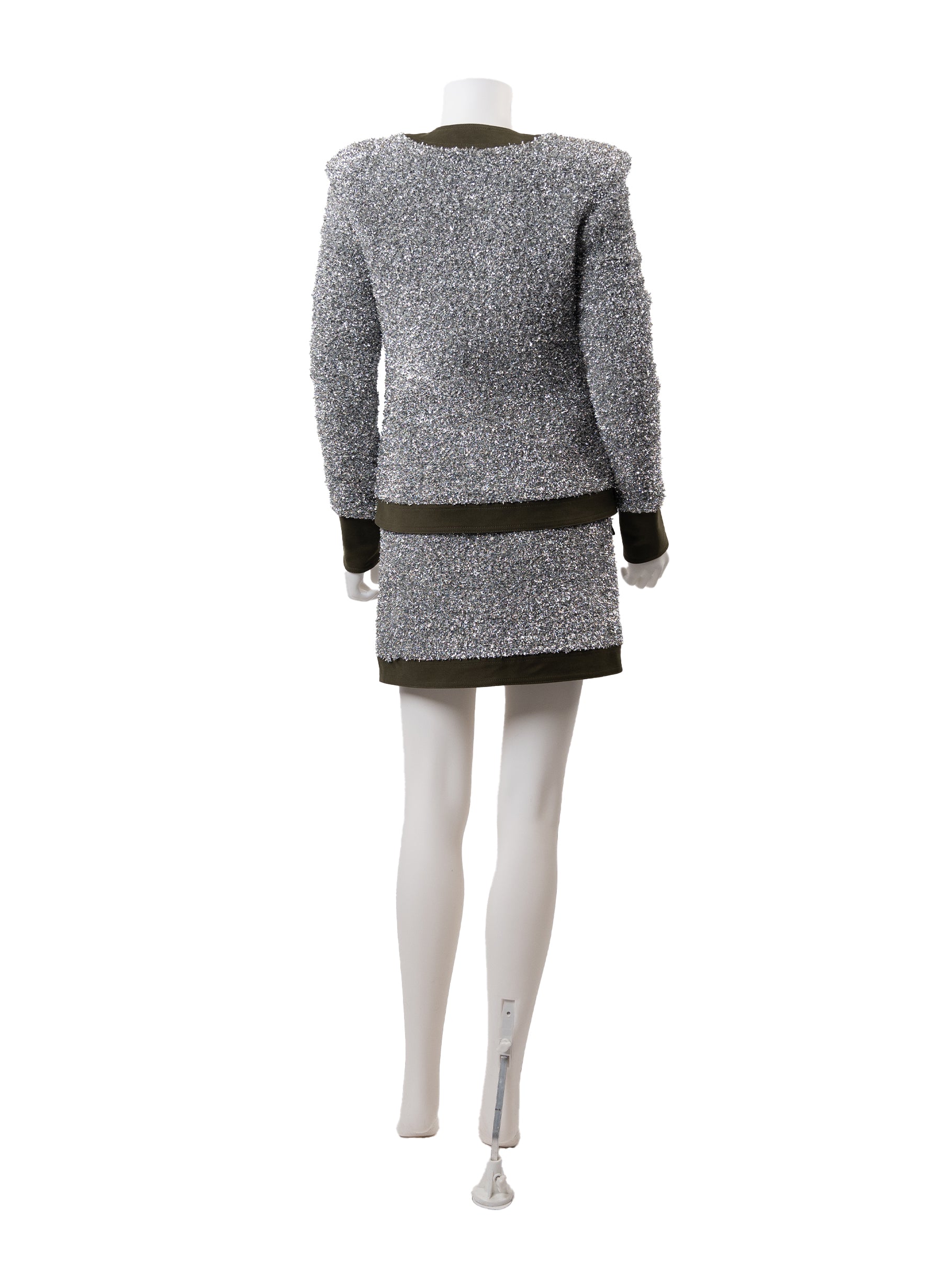 Balmain Tweed Pattern Evening Jacket and Skirt