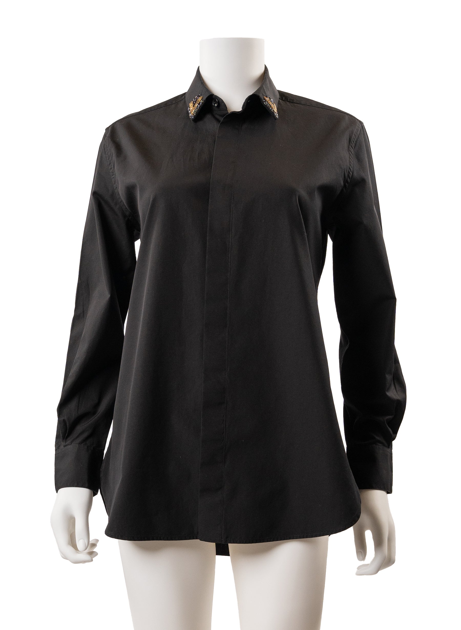 Saint Laurent Embellished Collar Shirt