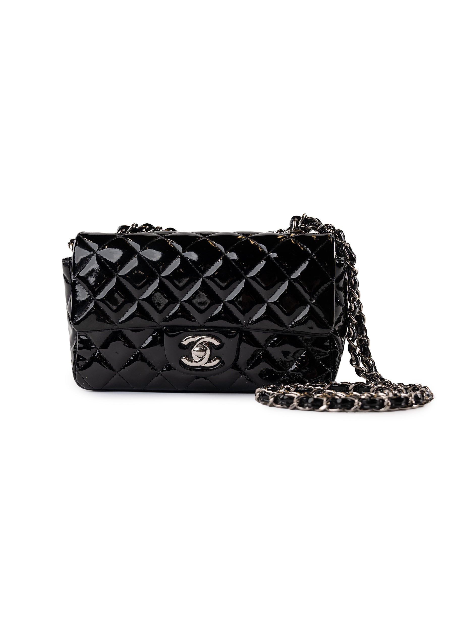 Chanel Patent Leather Classic Rectangular Mini Flap Bag