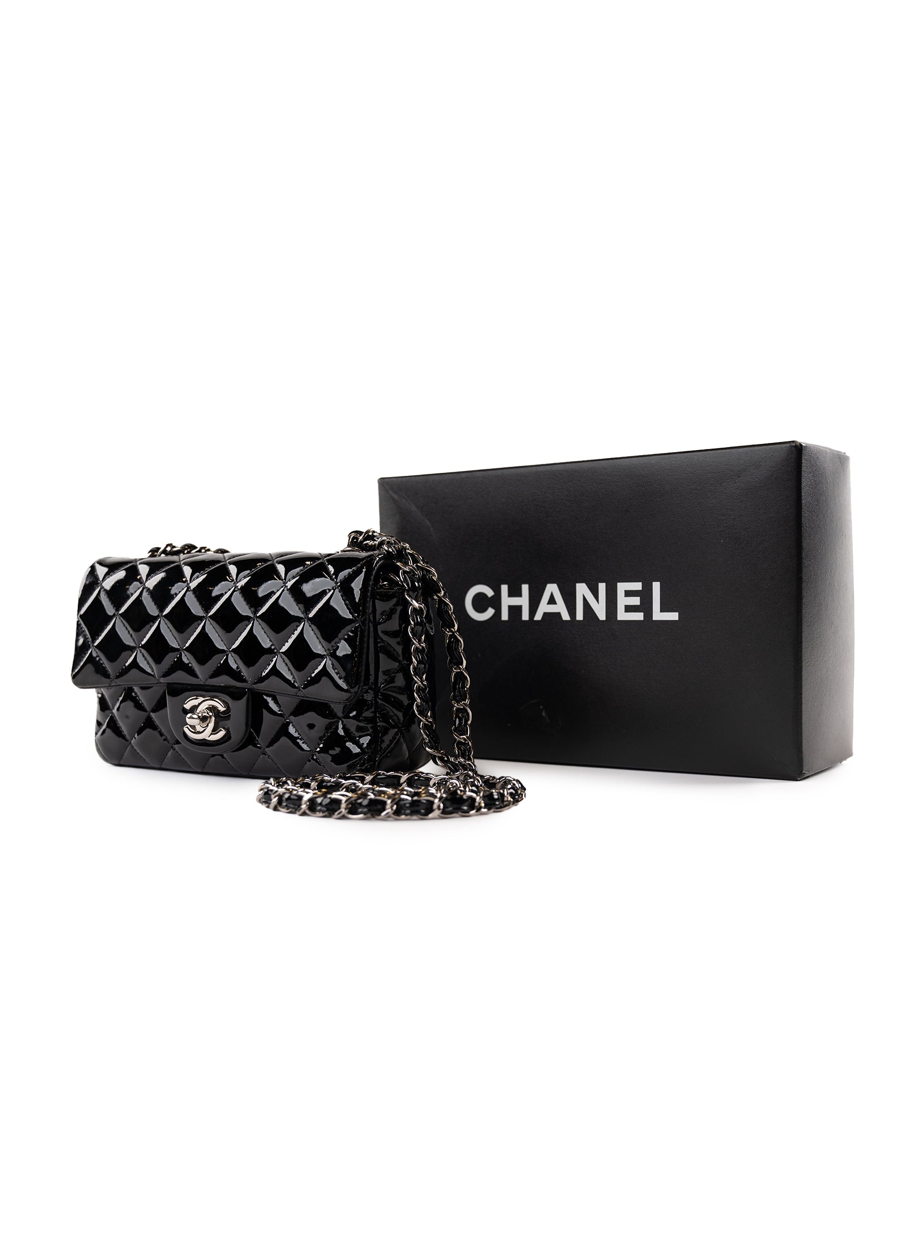 Chanel Patent Leather Classic Rectangular Mini Flap Bag