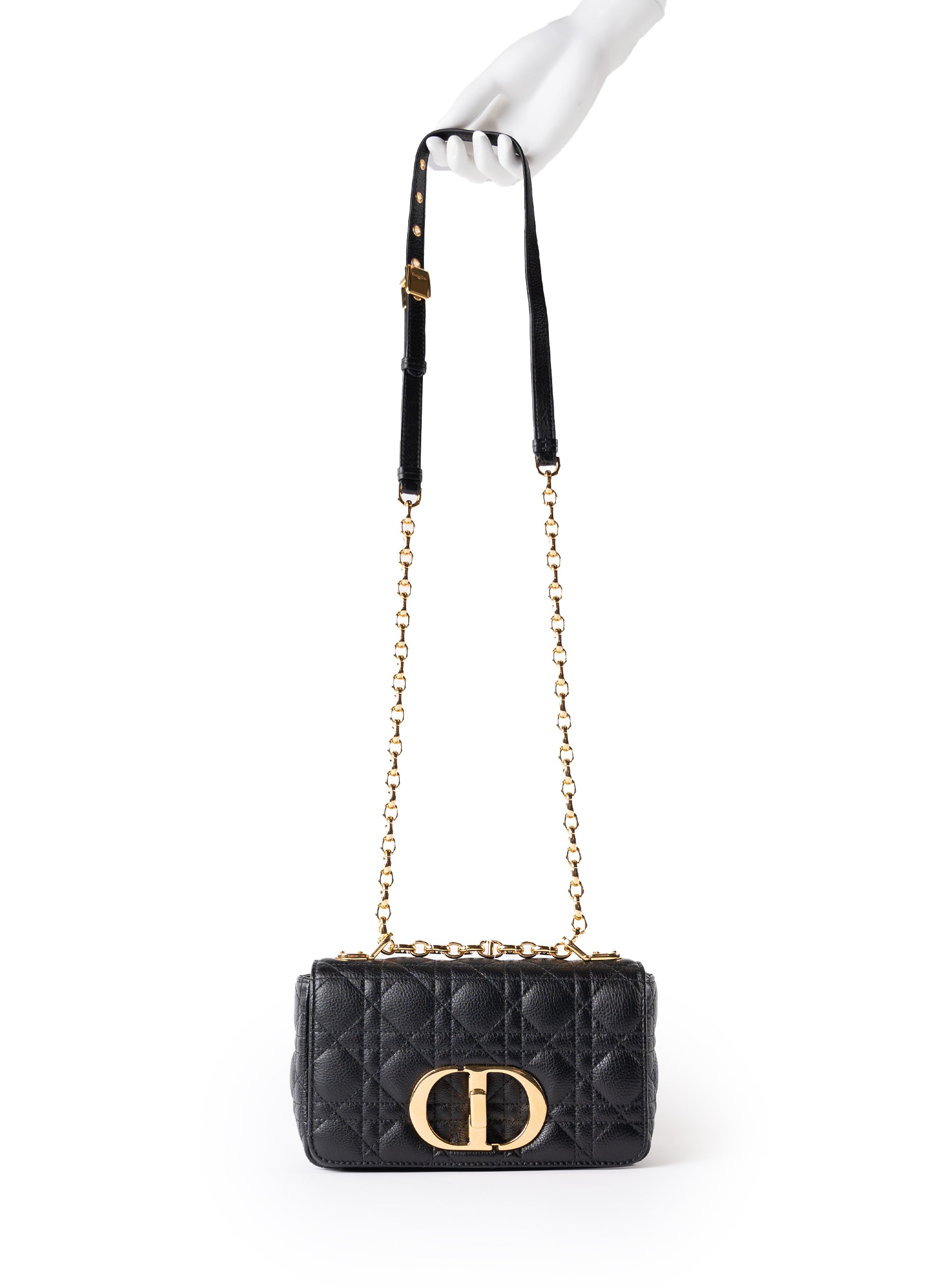 Christian Dior Quilted Cannage Small Caro Bag