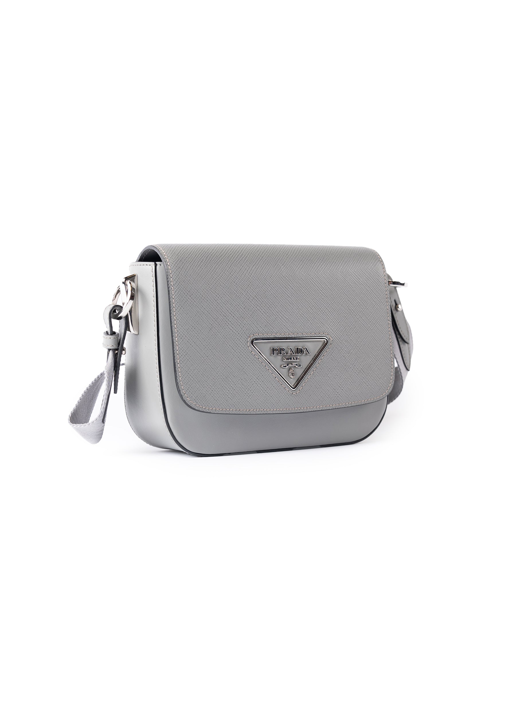 Prada Saffiano Cuir & Calf-Trimmed Identity Shoulder Bag