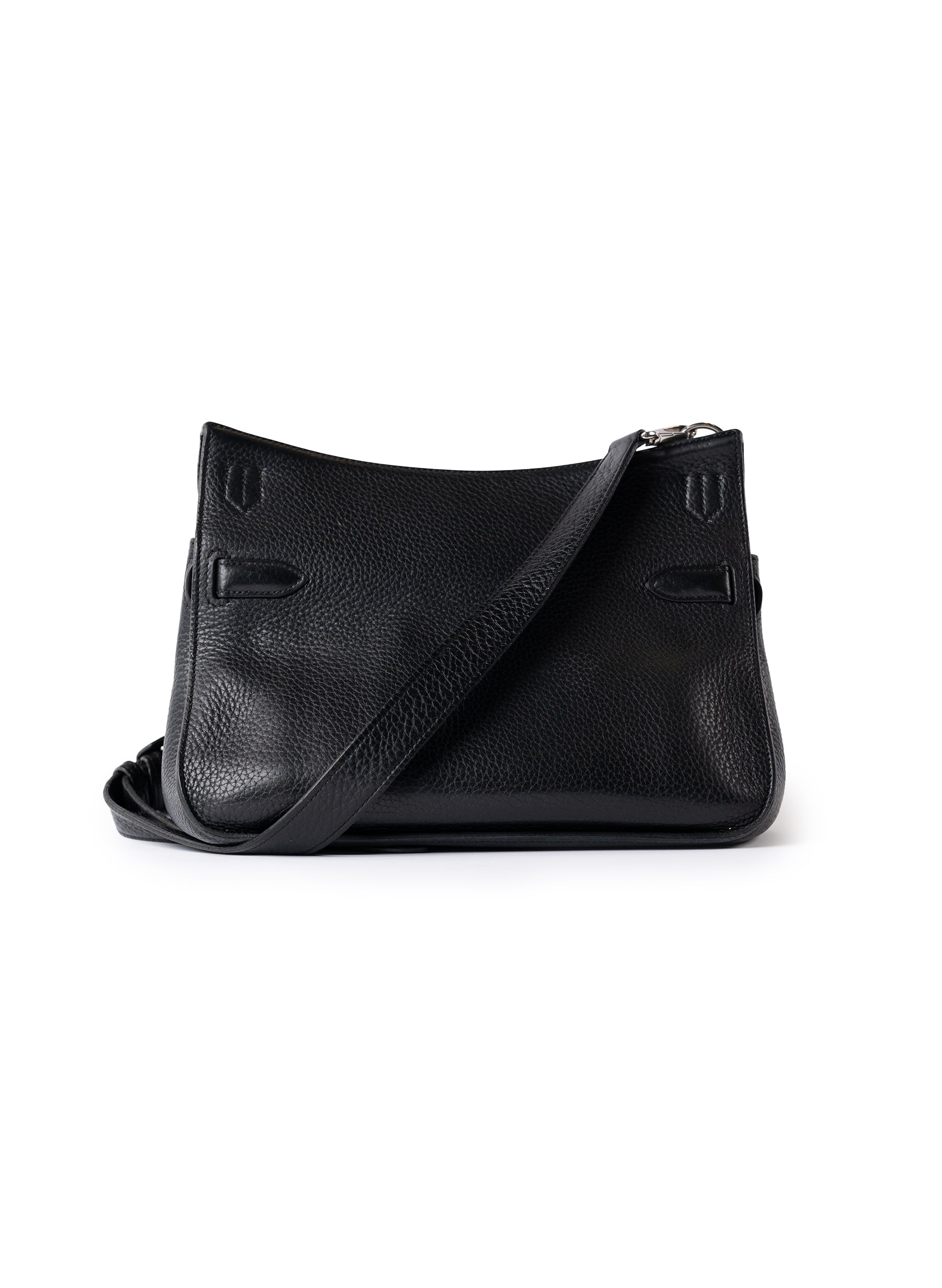 Hermes Taurillon Clemence Jypsiere Bag Noir Palladium