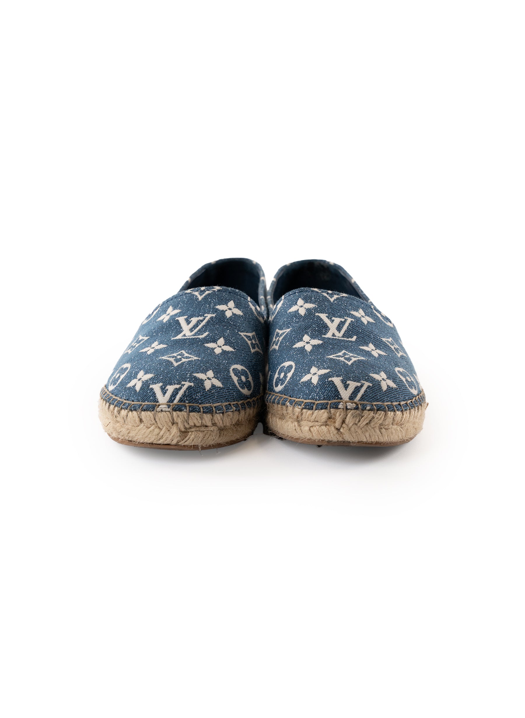 Louis Vuitton Monogram Denim Starboard Espadrille Flats