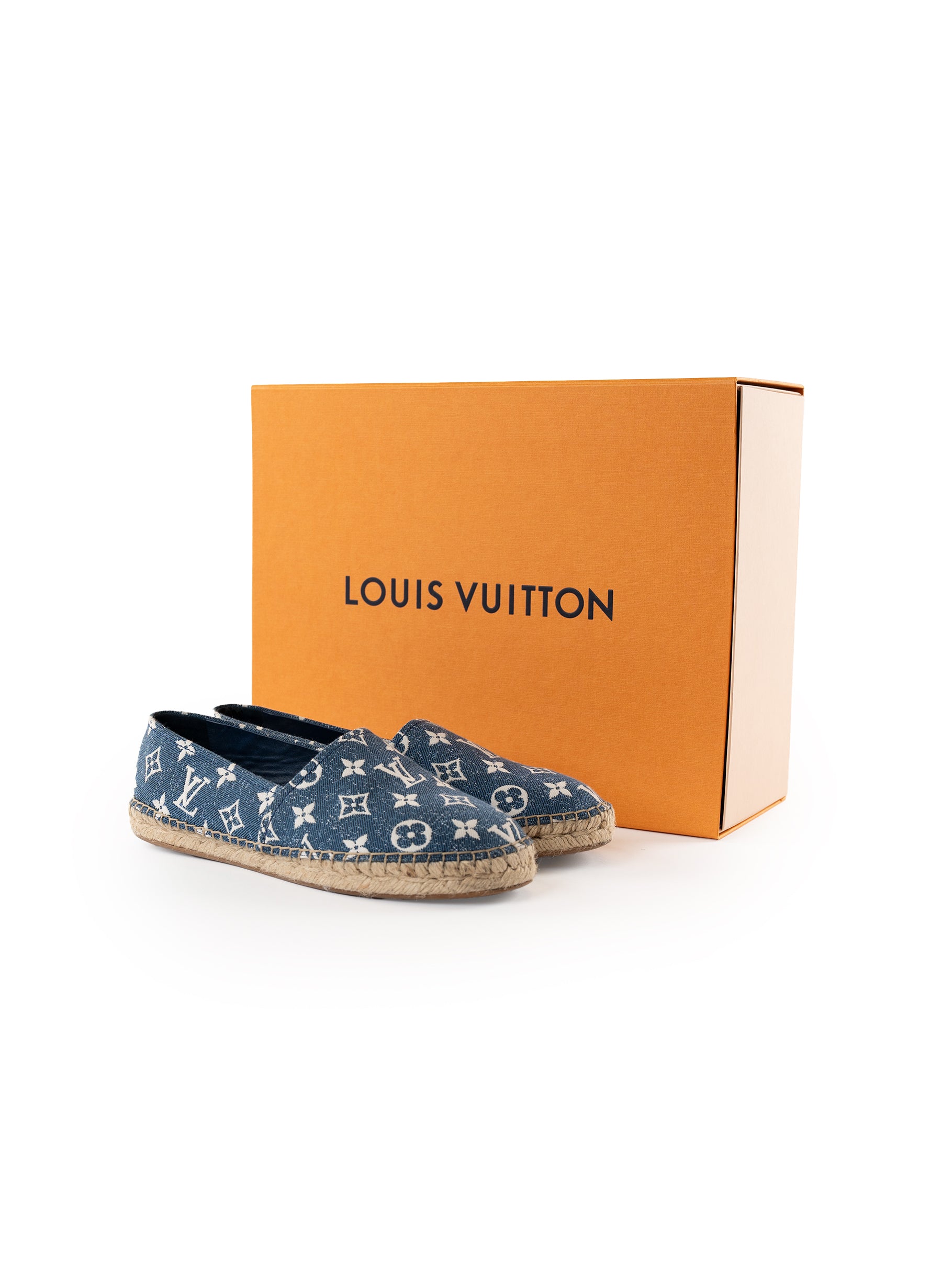 Louis Vuitton Monogram Denim Starboard Espadrille Flats