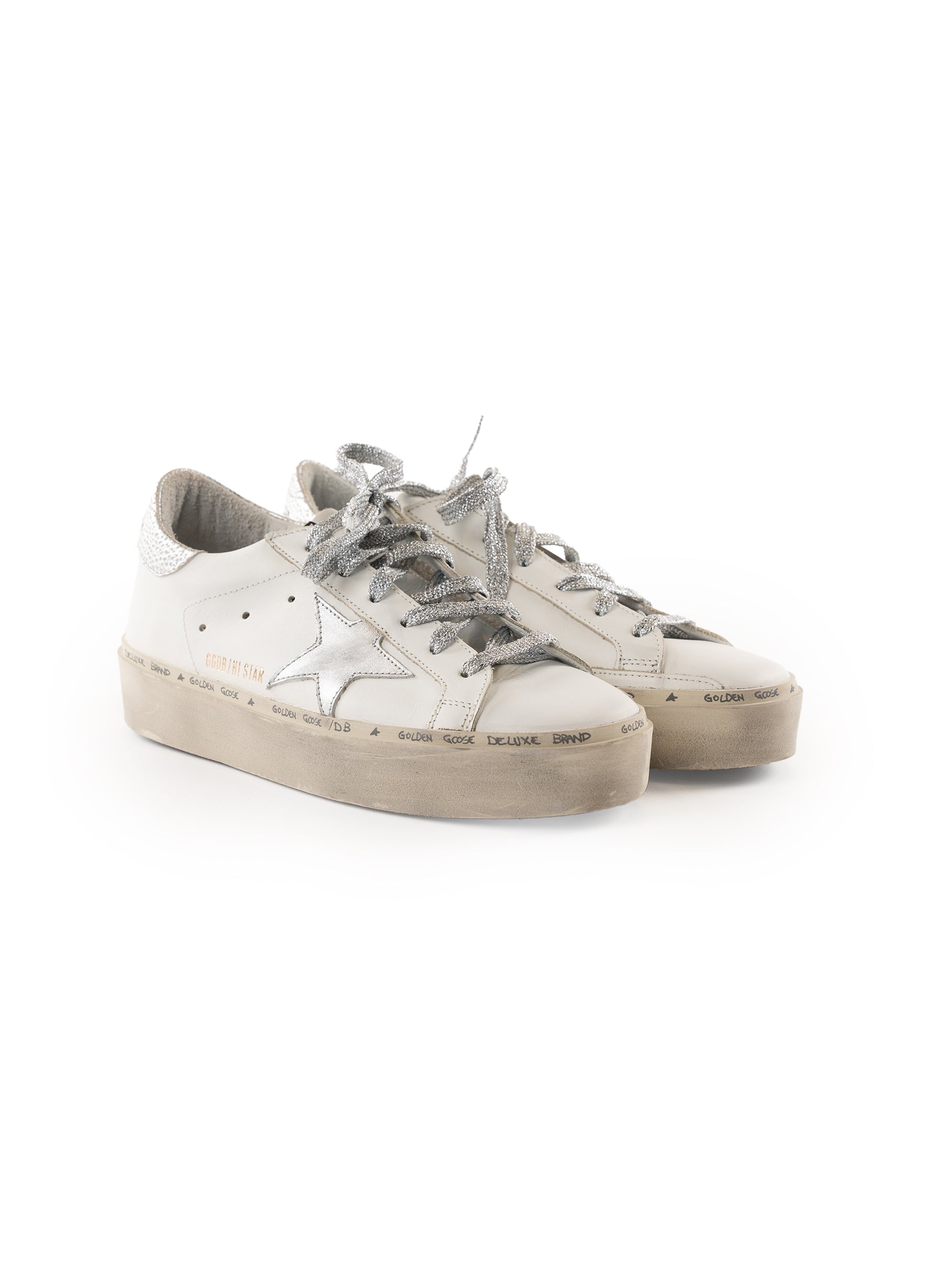 Golden Goose Leather Hi Star Sneakers